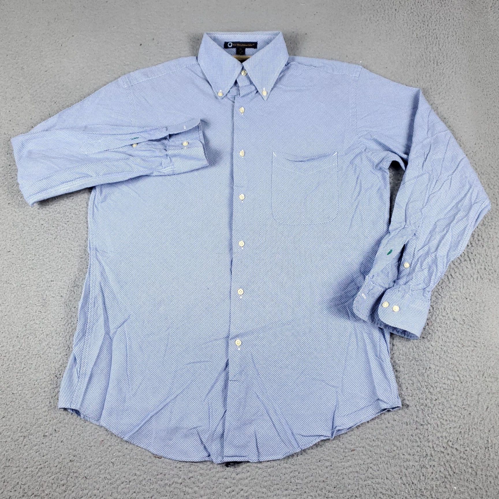 Tommy Hilfiger VINTAGE Tommy Hilfiger Shirt Men Medium Blue Casual Button-Up Long Sleeve Size US M / EU 48-50 / 2 - 2 Thumbnail