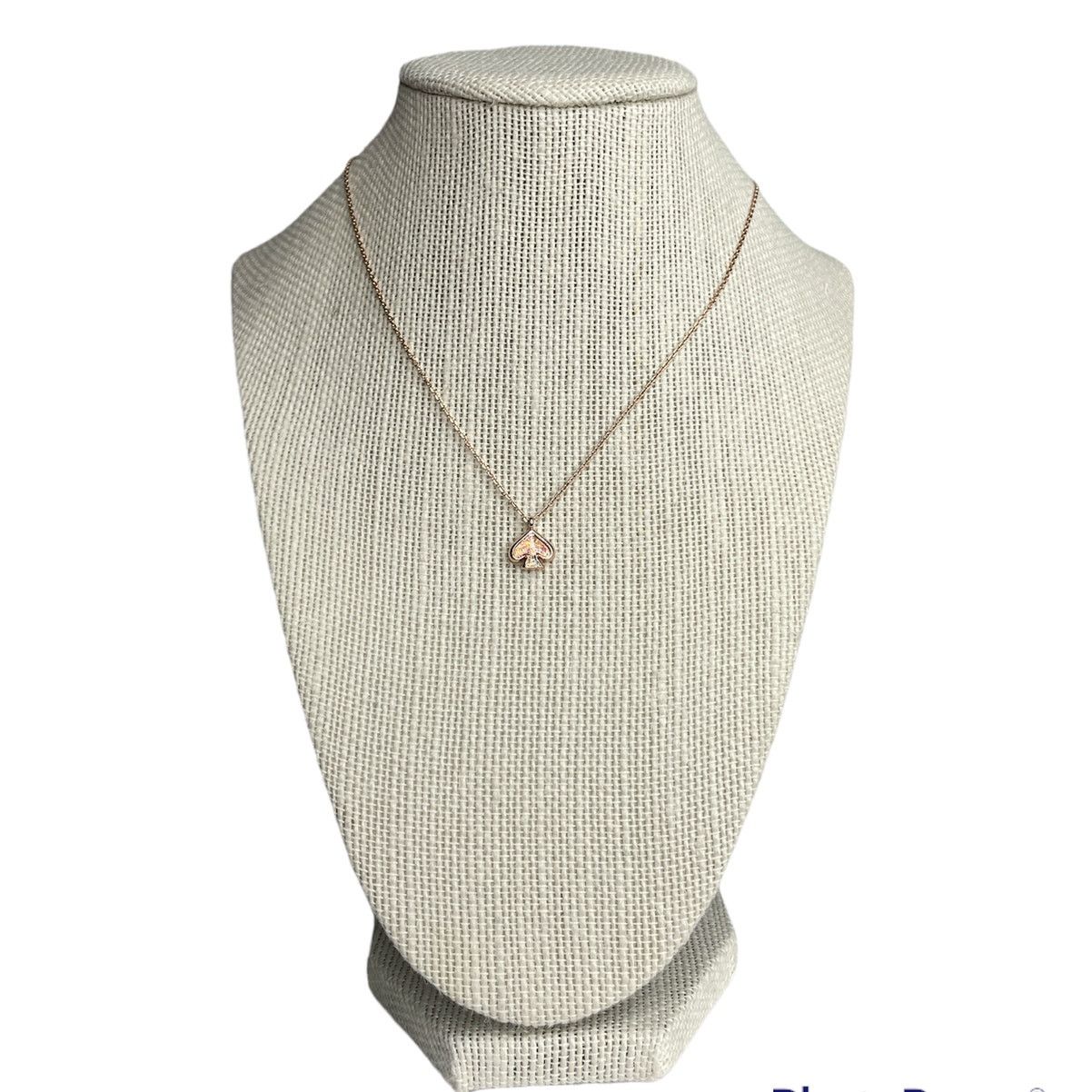Kate Spade Kate Spade everyday spade glitter enamel Rose Gold Necklace Size ONE SIZE - 1 Thumbnail