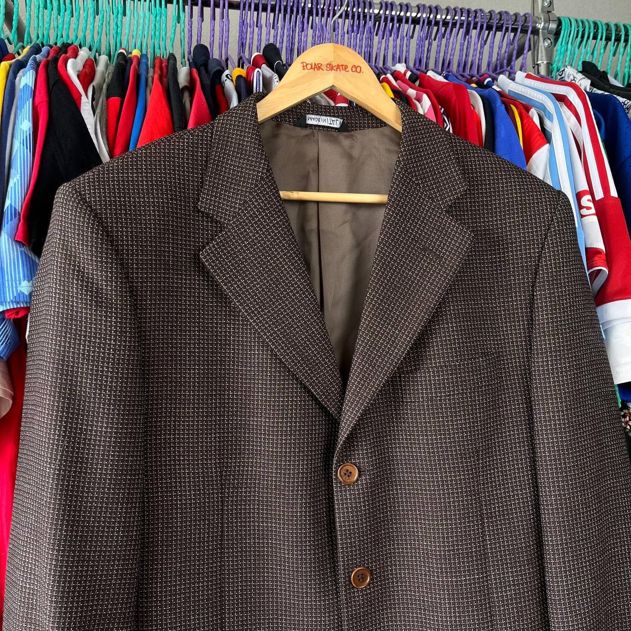 Boggi Boggi Milano Brown Wool Blazer Jacket Made in Italy Size 50R - 2 Thumbnail