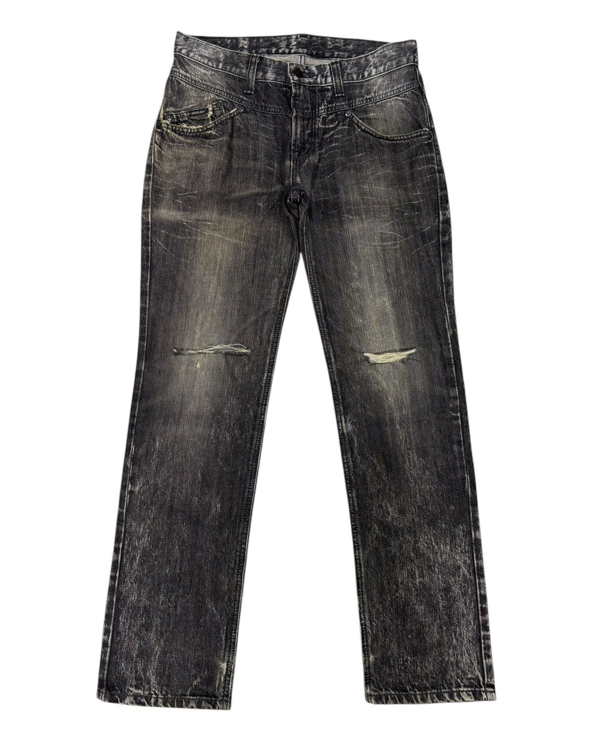 Kapital 🔥EDWIN 403 SMOKE BLACK MADE IN JAPAN DISTRESSED DENIM JEANS Size US 32 / EU 48 - 7 Thumbnail