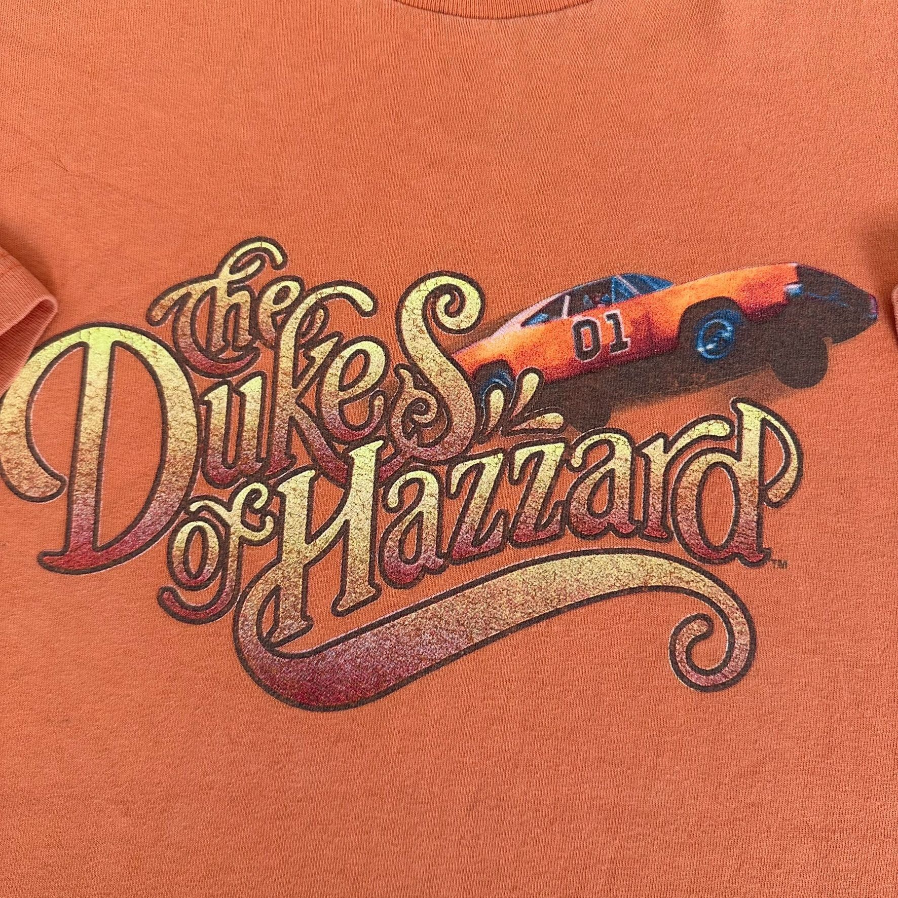 Vintage Vintage 90s Dukes of Hazzard General Lee T-Shirt Boxy Orange Size US XL / EU 56 / 4 - 3 Thumbnail