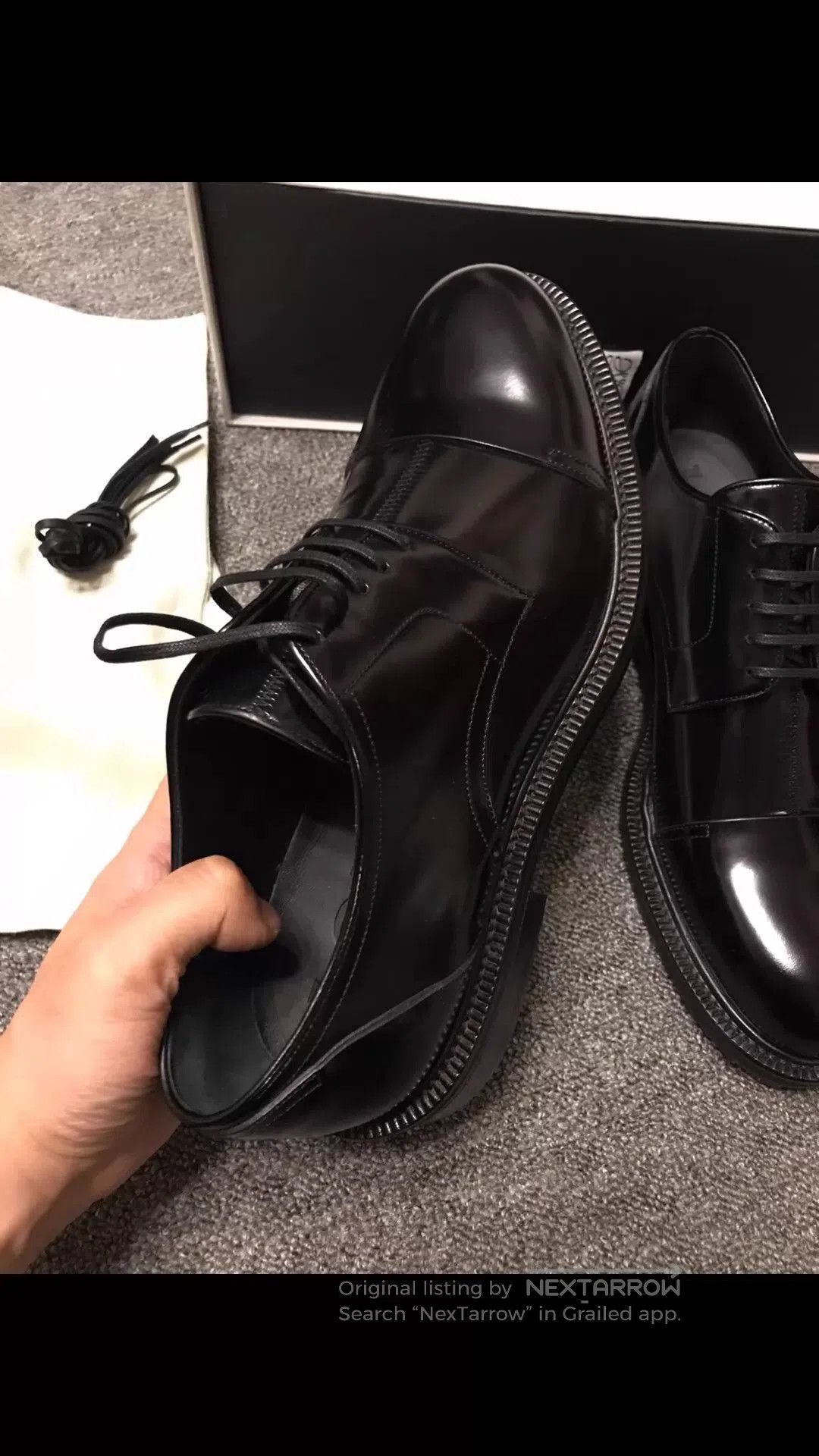 Loewe Black Leather Lace-Up Formal Shoes. Size US 10 / EU 43 - 4 Thumbnail