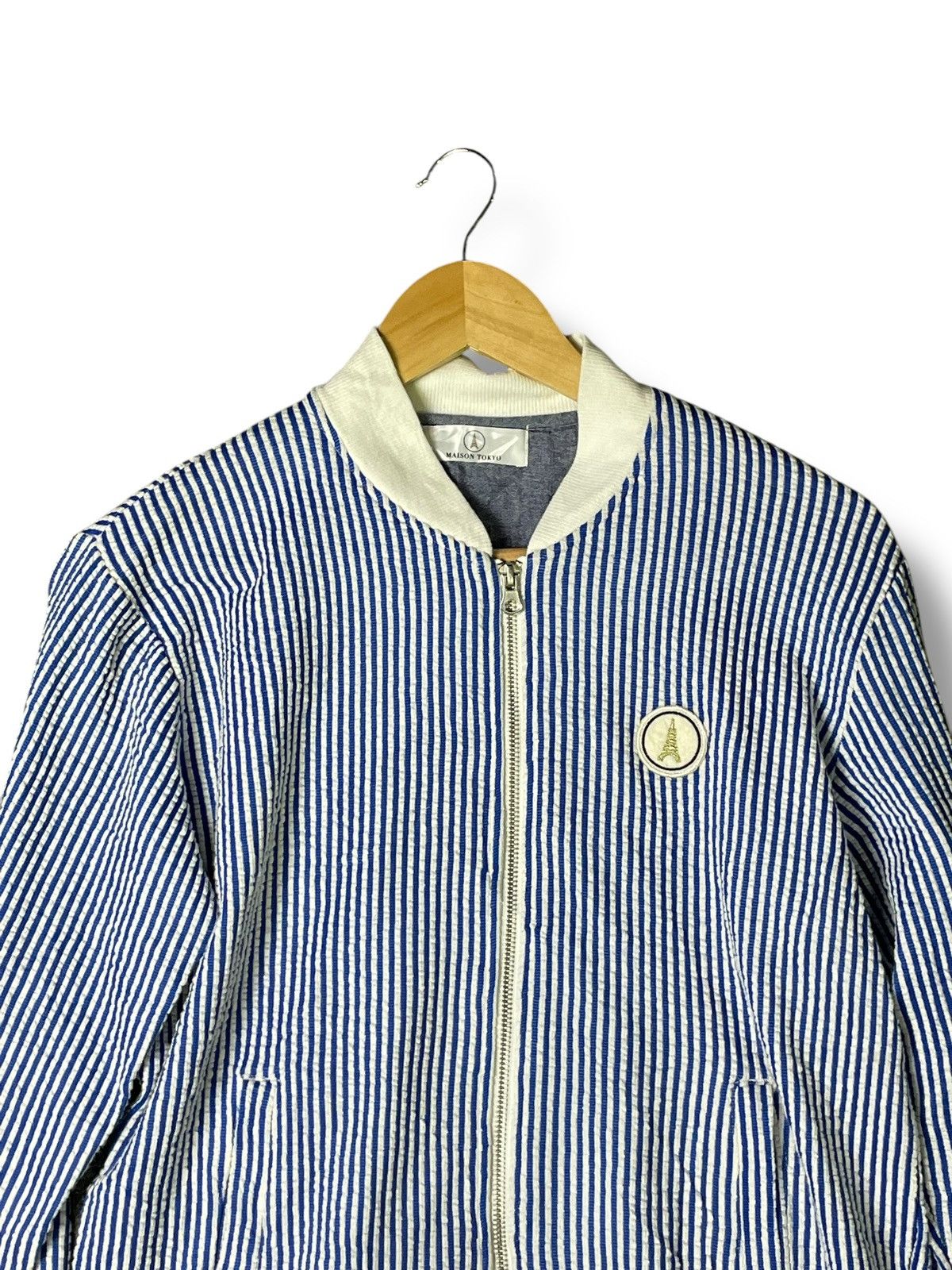Japanese Brand × Vintage Maison Tokyo x Japanese Brand Striped Zipper Jacket (33) Size US M / EU 48-50 / 2 - 2 Thumbnail