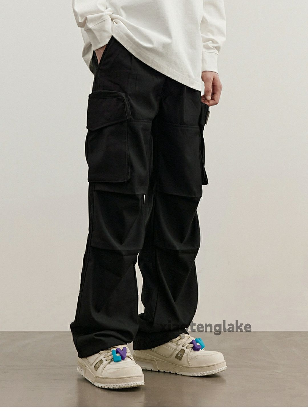 urban utility pleated skate hiphop cargo pants