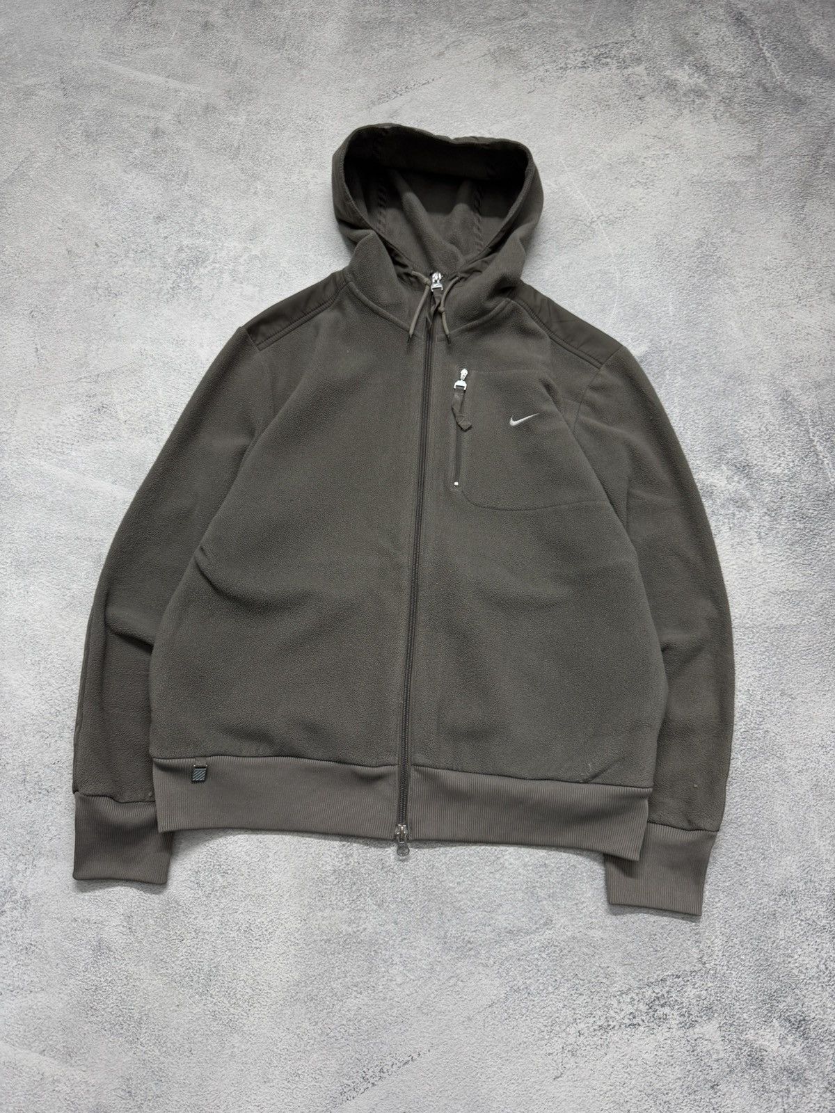 Nike Vintage Y2k Nike Fleece Swoosh Logo Zip Sweatshirt 00’s Size L / US 10 / IT 46 - 4 Thumbnail