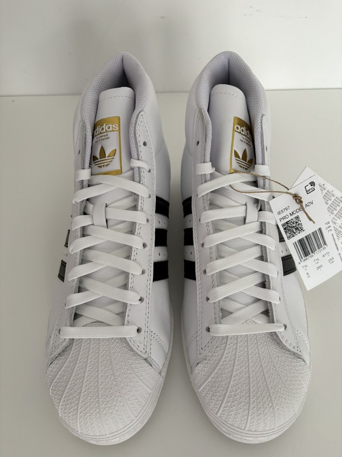 Adidas Adidas Pro Model ADV White Black Size US 8 / EU 41 - 4 Thumbnail