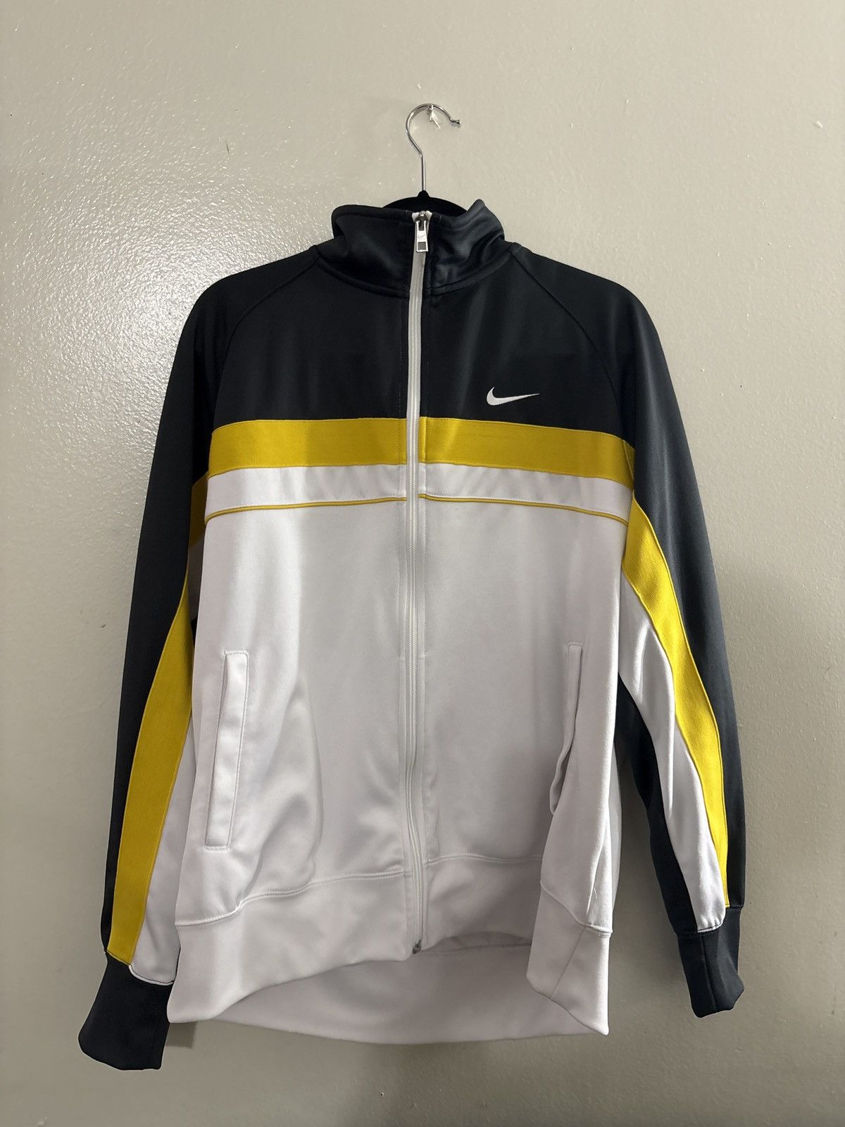 Nike 📌 Black & Yellow Nike Zip-up Track Jacket 📌 Size US XL / EU 56 / 4 - 1 Thumbnail