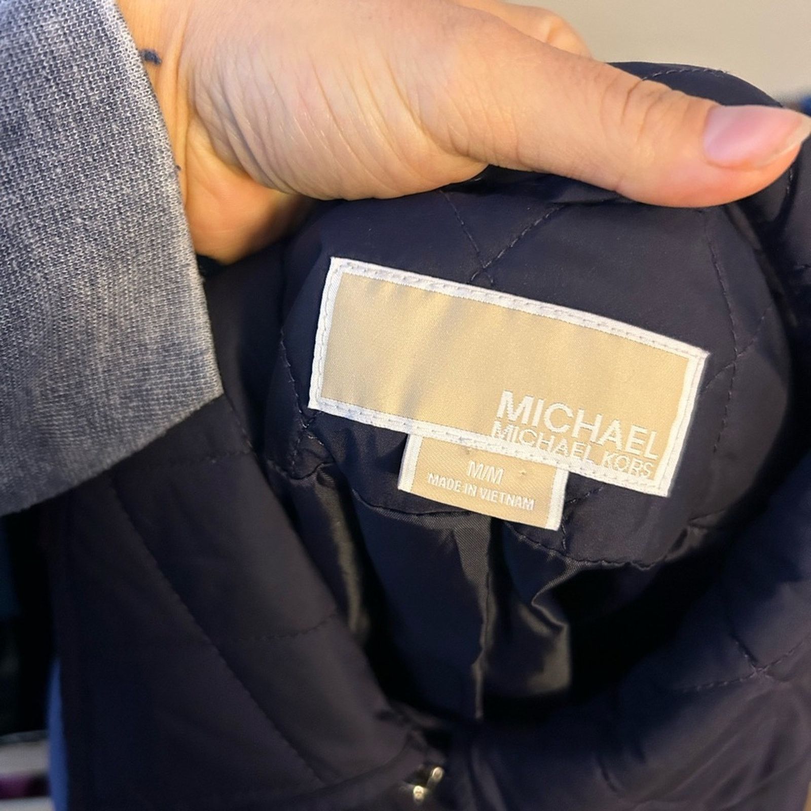 Michael Kors Michael Michael Kors Navy Blue Quilted Toggle Jacket Size M / US 6-8 / IT 42-44 - 3 Thumbnail