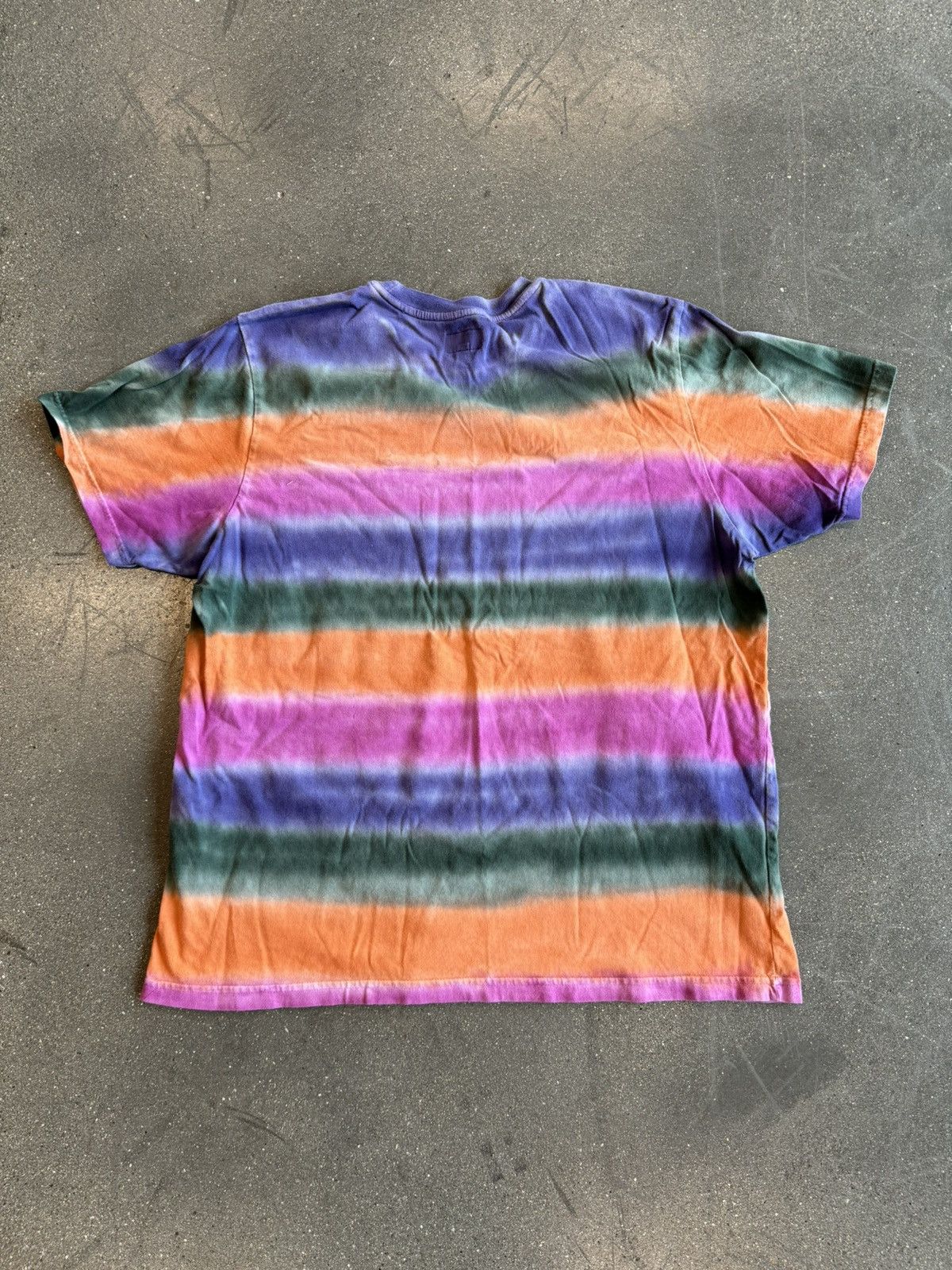 Supreme Supreme Rainbow Stripe Tee Orange Grailed