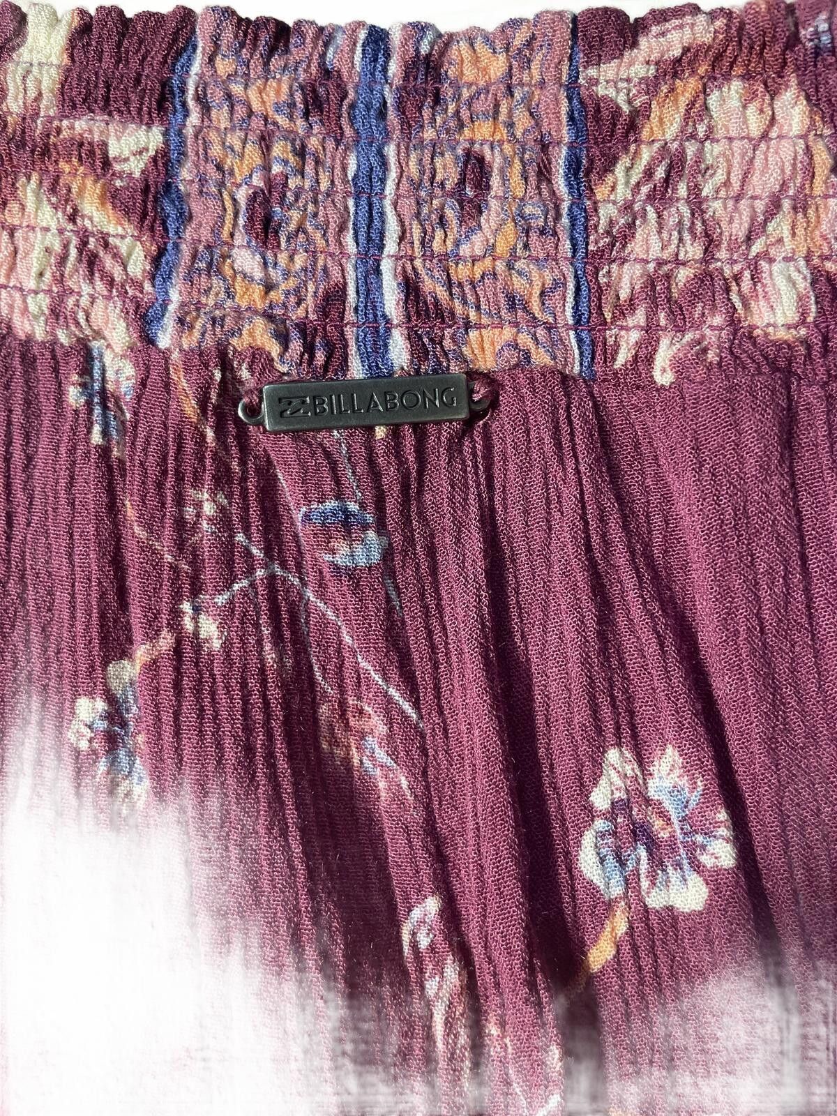 Billabong Billabong Wide Leg Pants Women's Medium Floral Flair Boho Size 32" / US 10 / IT 46 - 4 Thumbnail