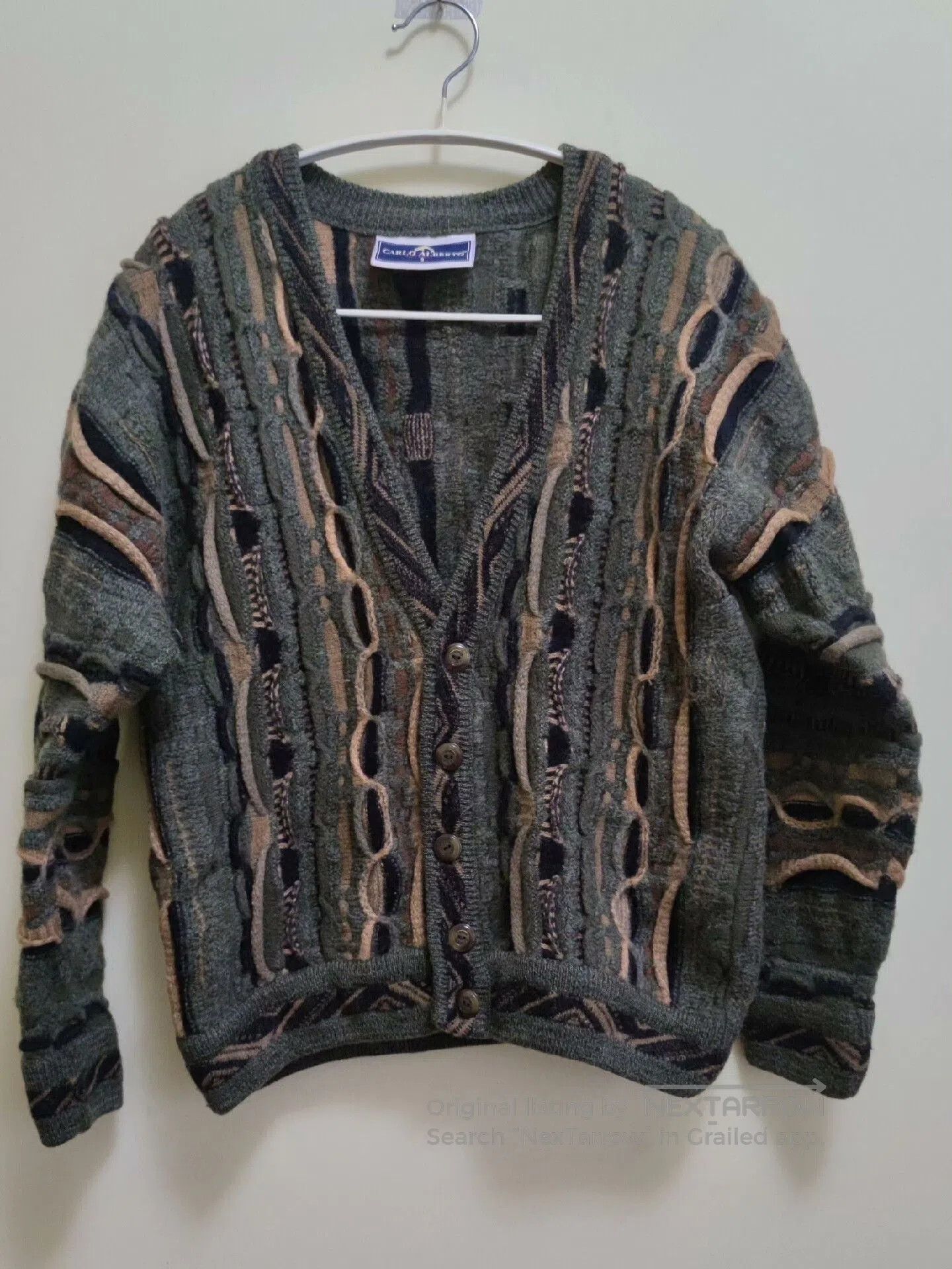 Coogi Coogi Gradient Knitted Wool Cardigan. Size US M / EU 48-50 / 2 - 1 Thumbnail