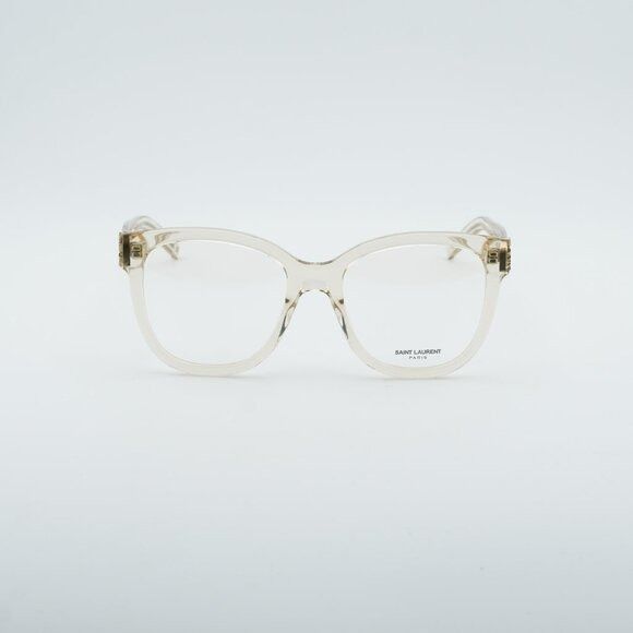 Saint Laurent Paris Saint Laurent SLM97 009 Eyeglasses Transparent Yellow 54mm Size ONE SIZE - 2 Thumbnail