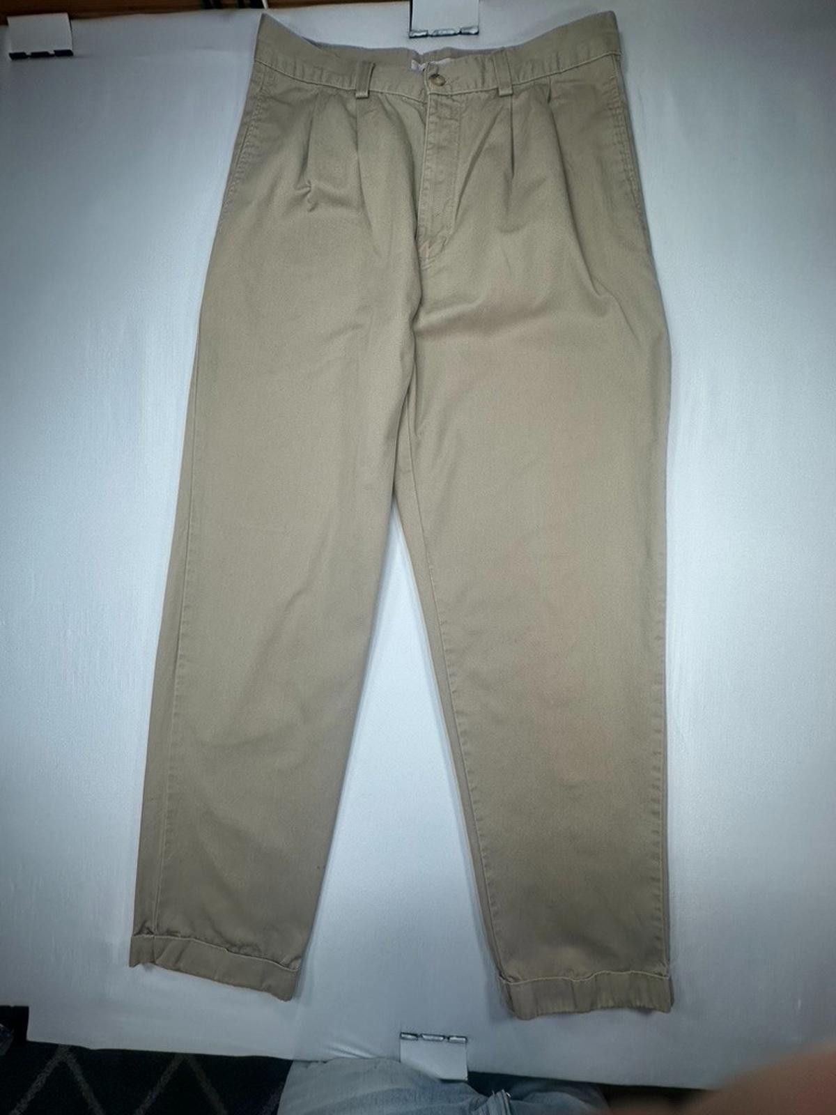 Old Navy Old Navy Cotton Tapered Front Mid-Rise Chinos Brown 31/32 Size US 31 - 2 Thumbnail
