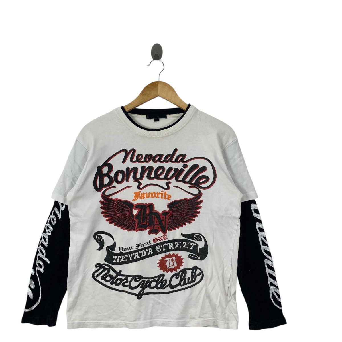 Boneville BONNEVILE NEVADA MOTORCYCLE Club Y2K Tee Shirt Top Chopper Size L / US 10 / IT 46 - 4 Thumbnail