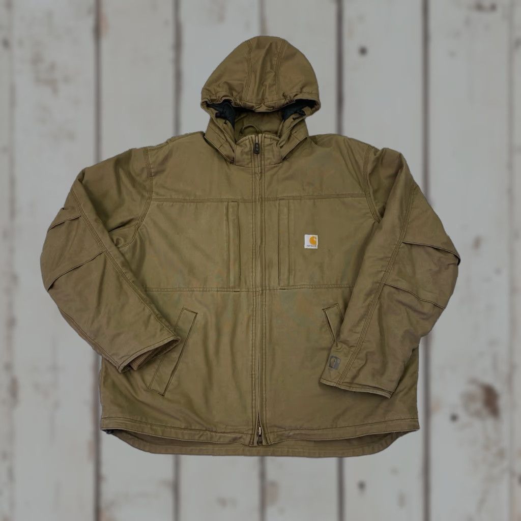 Carhartt VINTAGE Carhartt Full Swing Jacket Mens Full-Zip Quick Duck Canvas Lined Brown XXL Size US XXL / EU 58 / 5 - 1 Thumbnail