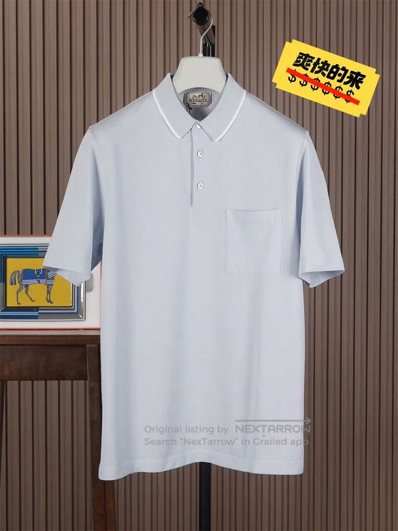 Hermes Hermes 25 Spring-Summer Men's Glacier Color Lightweight Sh Size US M / EU 48-50 / 2 - 1 Thumbnail