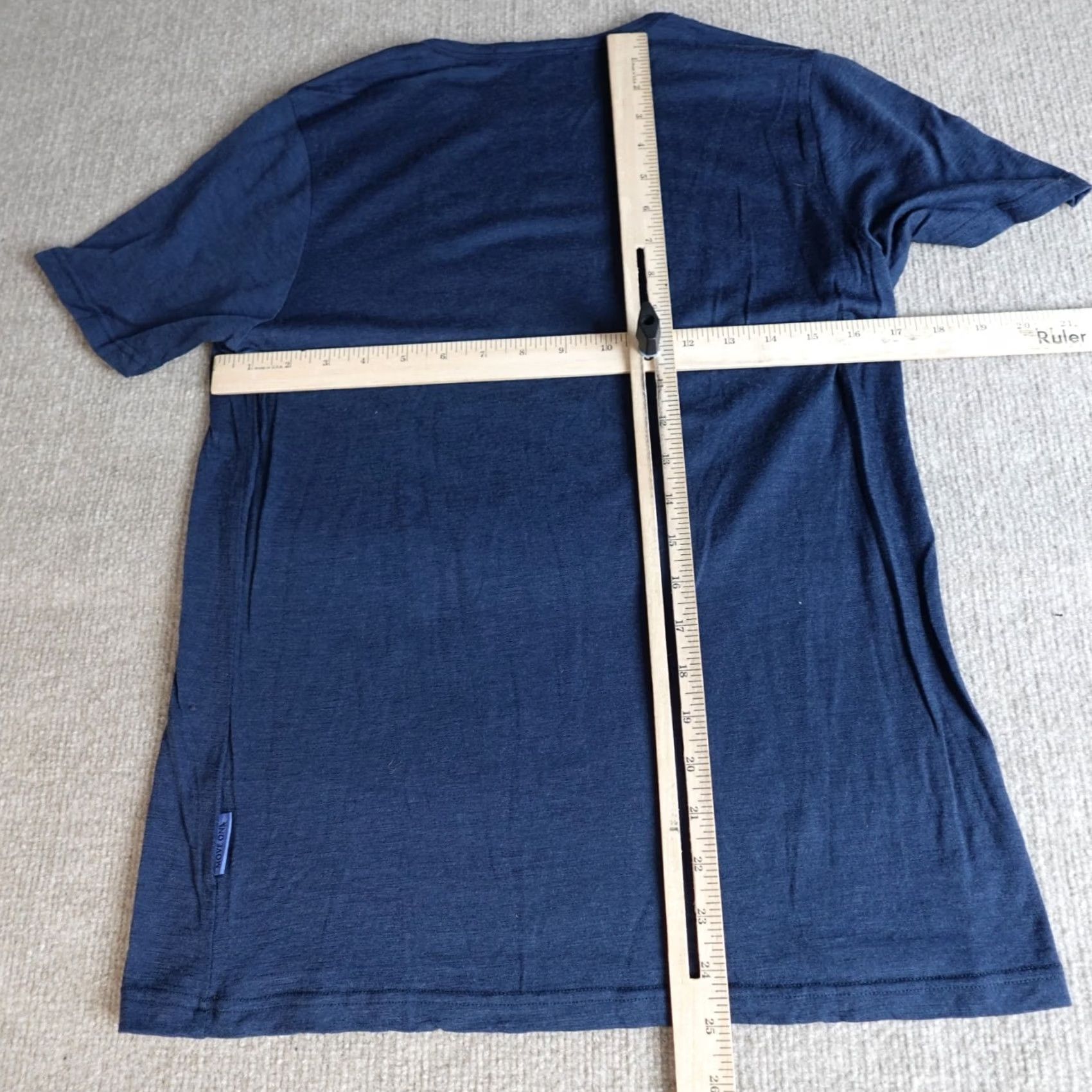 Vintage Move On Shirt Small Blue Merino Wool Solid Short Sleeve Unisex Adults T-Shirt Size US S / EU 44-46 / 1 - 5 Thumbnail