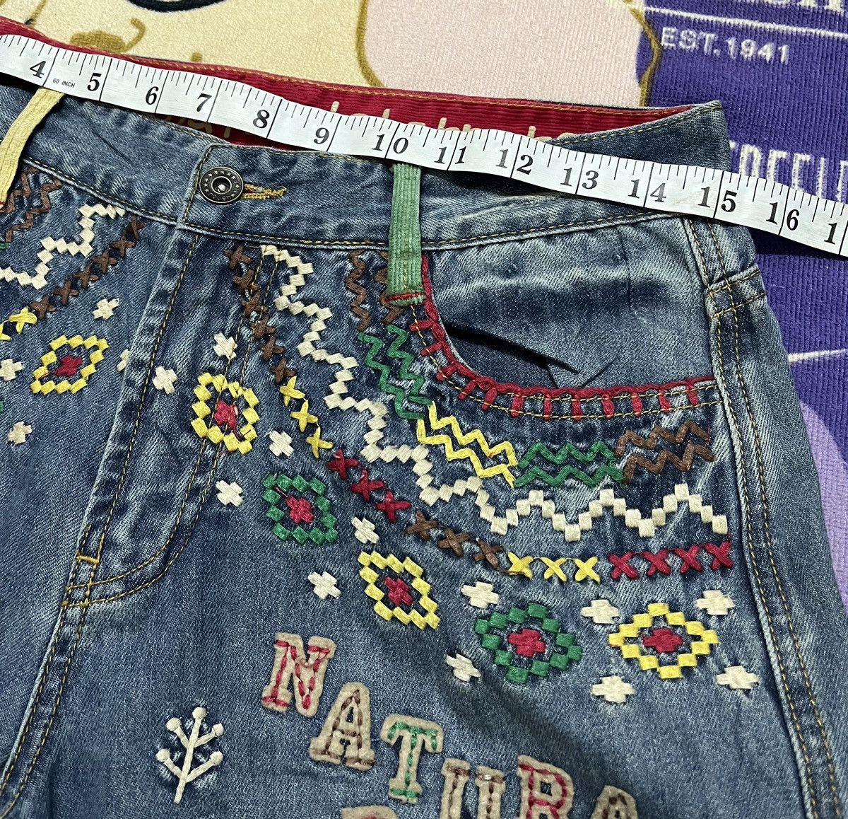 Japanese Brand ROUGH Rare Design Denim Pant Size US 30 / EU 46 - 14 Thumbnail