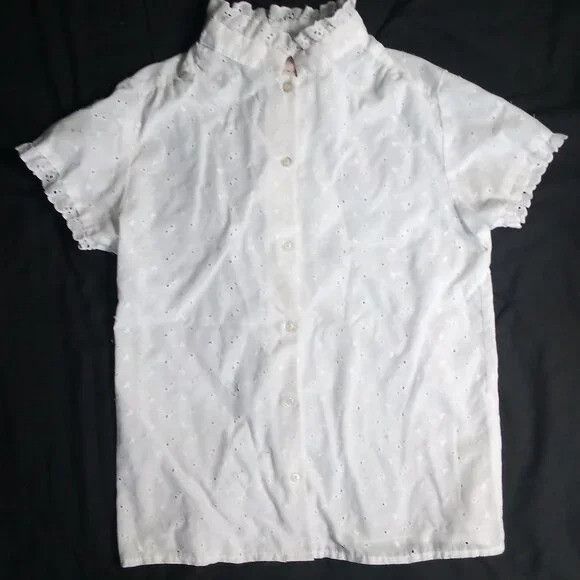 Other Vintage Forget Me Nots Lisa Of London Lace Blouse Top Shirt Size S / US 4 / IT 40 - 2 Thumbnail