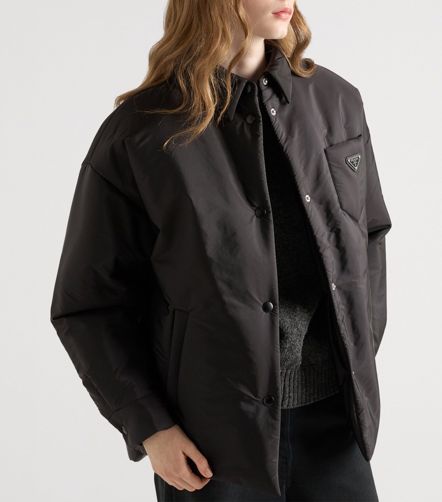 Prada o1mt1gz0925 Re-Nylon Padded Jacket in Black Size M / US 6-8 / IT 42-44 - 6 Thumbnail