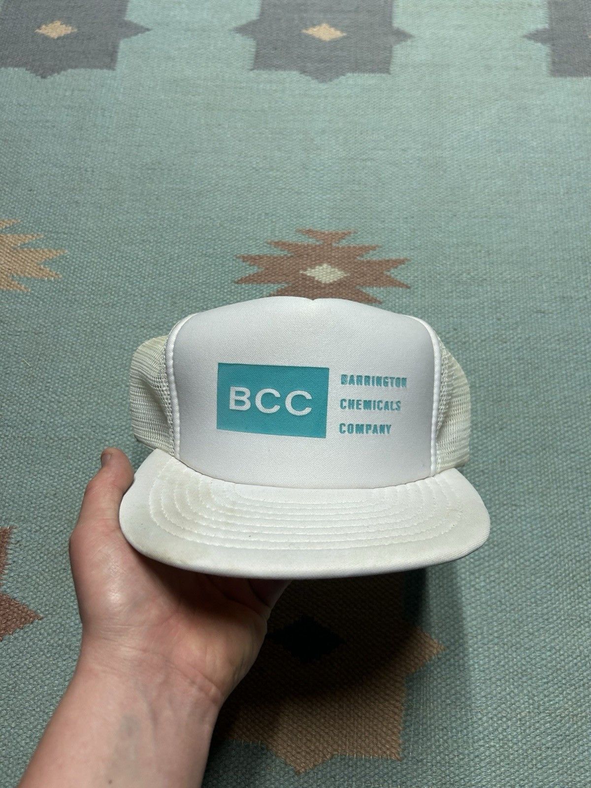 Vintage Vtg trucker hat mesh Barrington chemicals company BCC snap Size ONE SIZE - 2 Thumbnail
