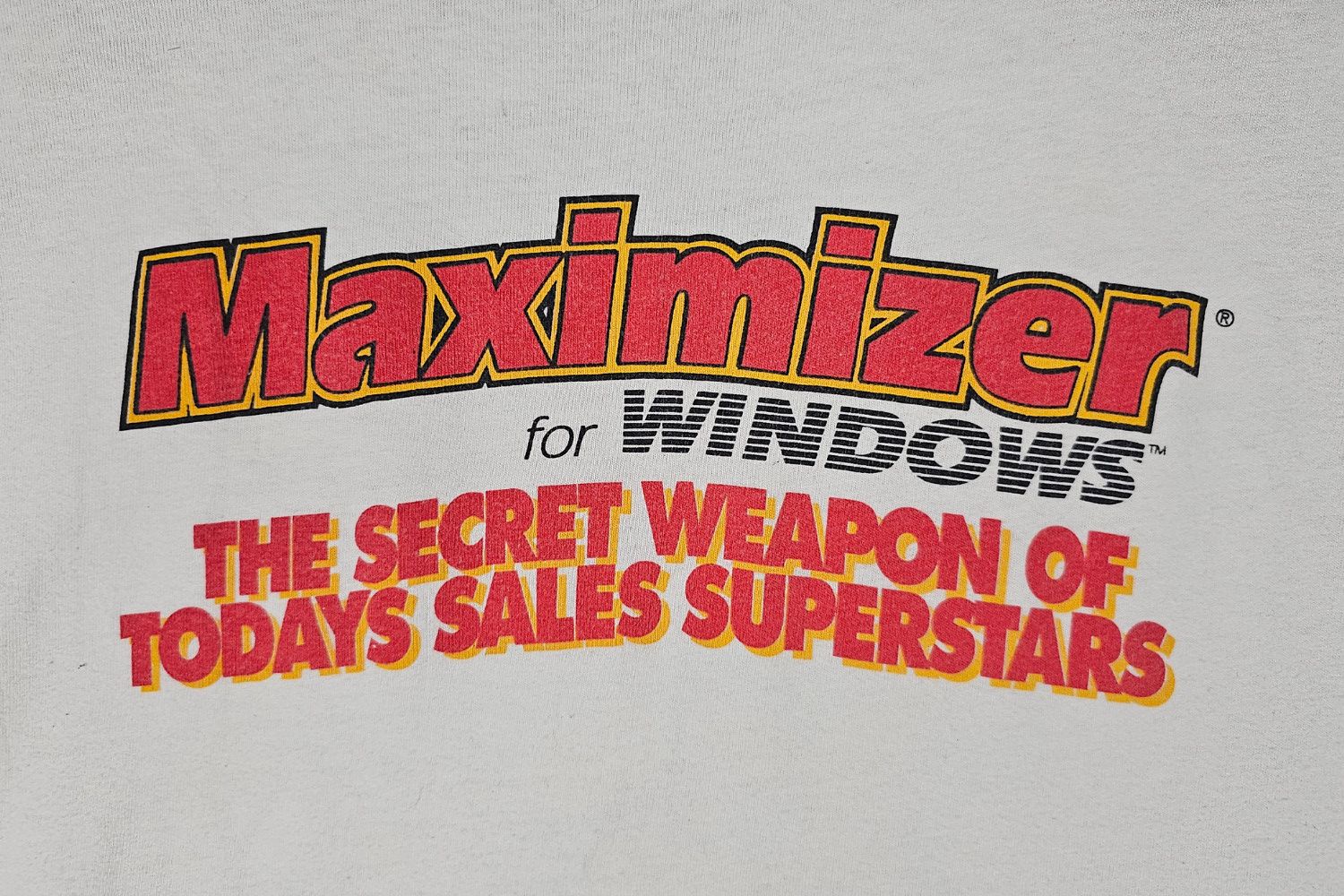 Hanes 1993 Maximizer for Windows Promo Tee - Hanes Beefy-T USA Size US XL / EU 56 / 4 - 13 Thumbnail