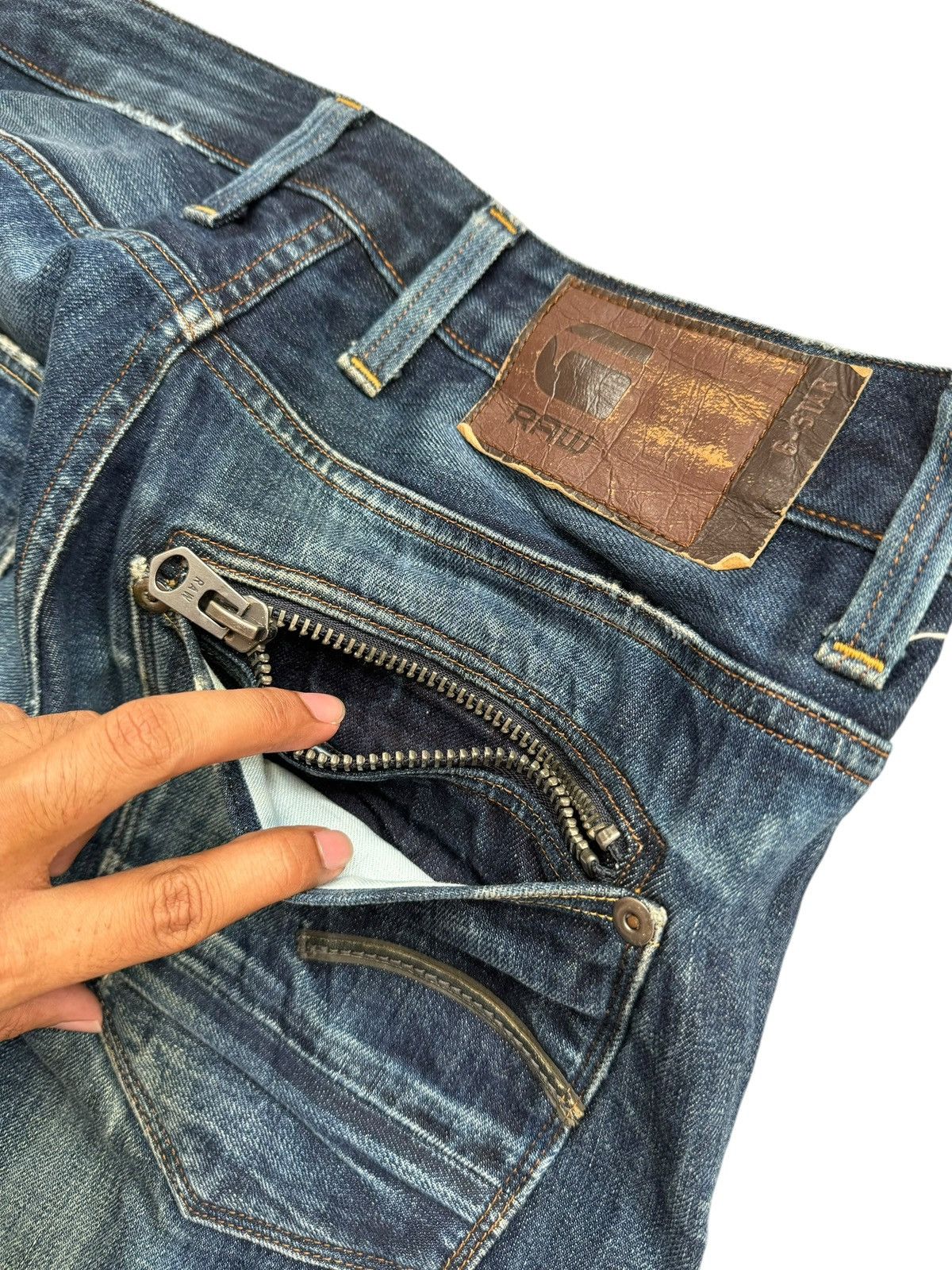 G-Star 💸LASTDROP💸 Vtg G-Star Raw Jeans Distressed Clawmark Denim Size US 30 / EU 46 - 13 Thumbnail