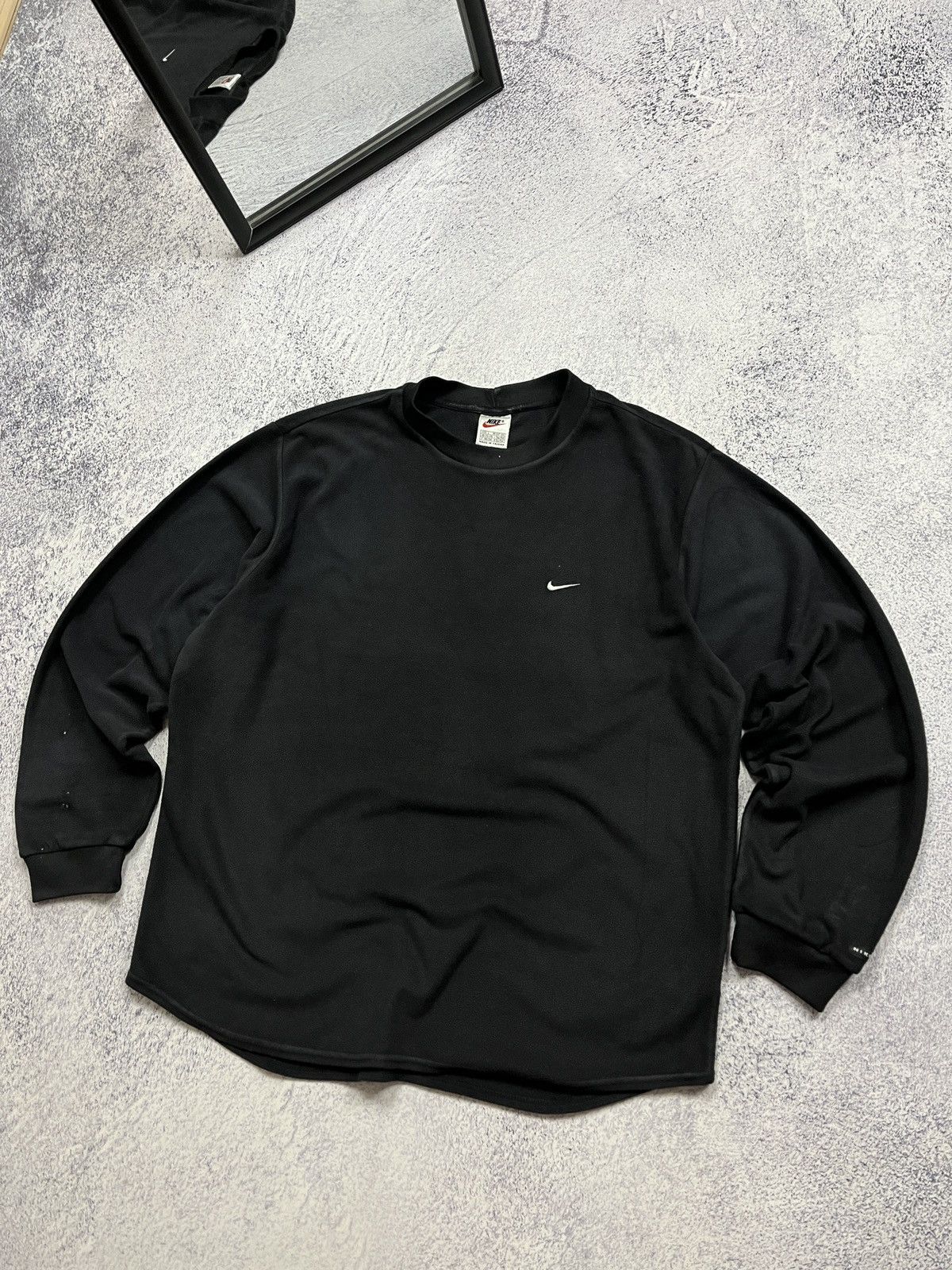 Nike Fleece Rare Sweatshirt Nike Teddy Vintage Mini Swoosh Y2k Size US L / EU 52-54 / 3 - 2 Thumbnail