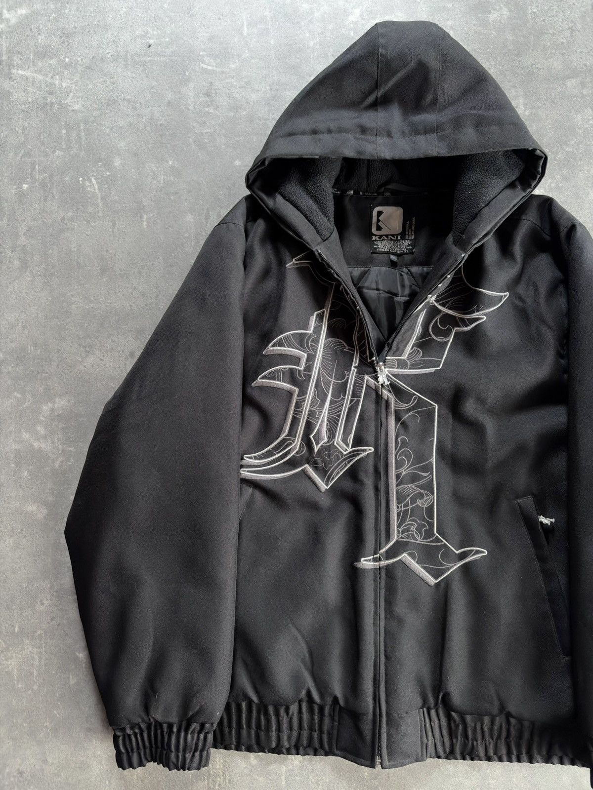 Karl Kani 00s Karl Kani Big Logo Baggy Hooded Bomber Jacket XXL Size US XXL / EU 58 / 5 - 3 Thumbnail