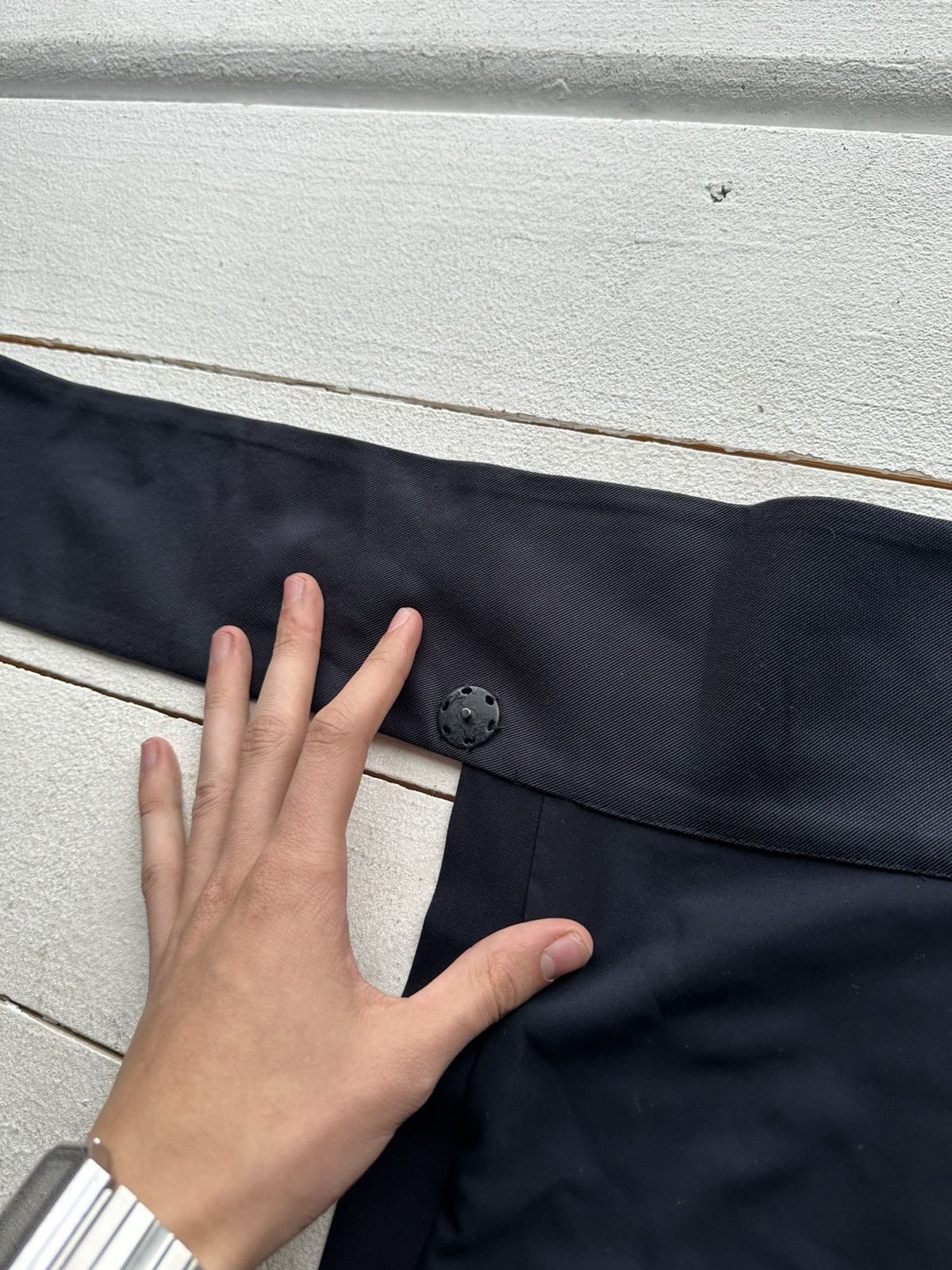 Armani 🚨 ARMANI COLLEZIONI RARE Skirt WMN dark blue Ladies LUXURY Size 27" / US 4 / IT 40 - 5 Thumbnail
