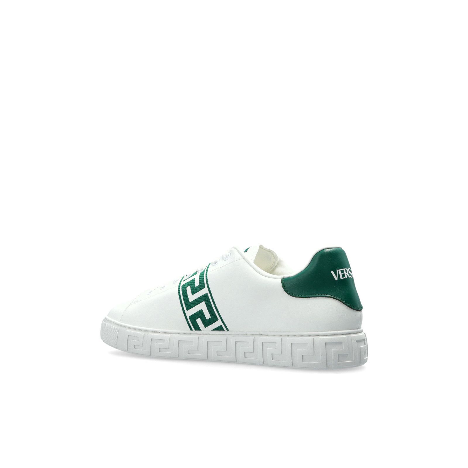 Versace VERSACE White Leather Sneakers New And Authentic (Men's size Size US 13 / EU 46 - 3 Thumbnail