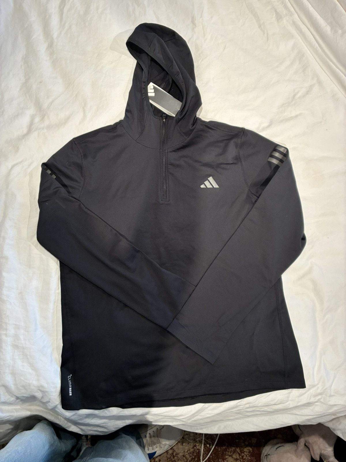 Adidas Addidas Black Running/Exercise Hooded Sweatshirt. Size US L / EU 52-54 / 3 - 1 Thumbnail