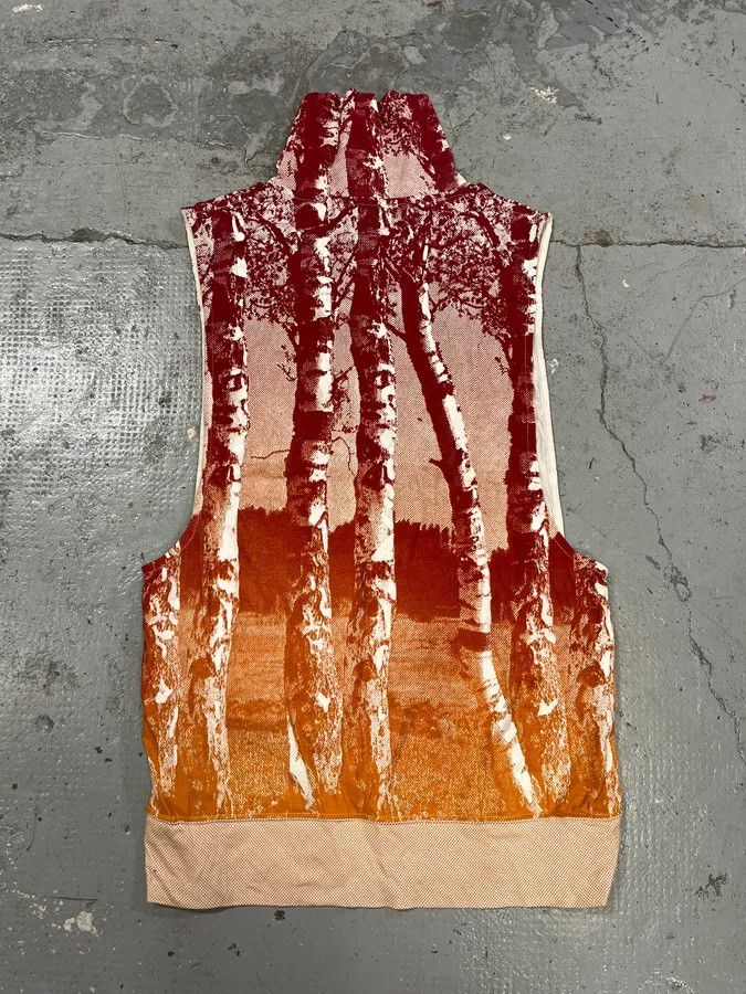 Balenciaga AW2012 Balenciaga Red Tree Sleeveless Turtleneck Size M / US 6-8 / IT 42-44 - 4 Thumbnail