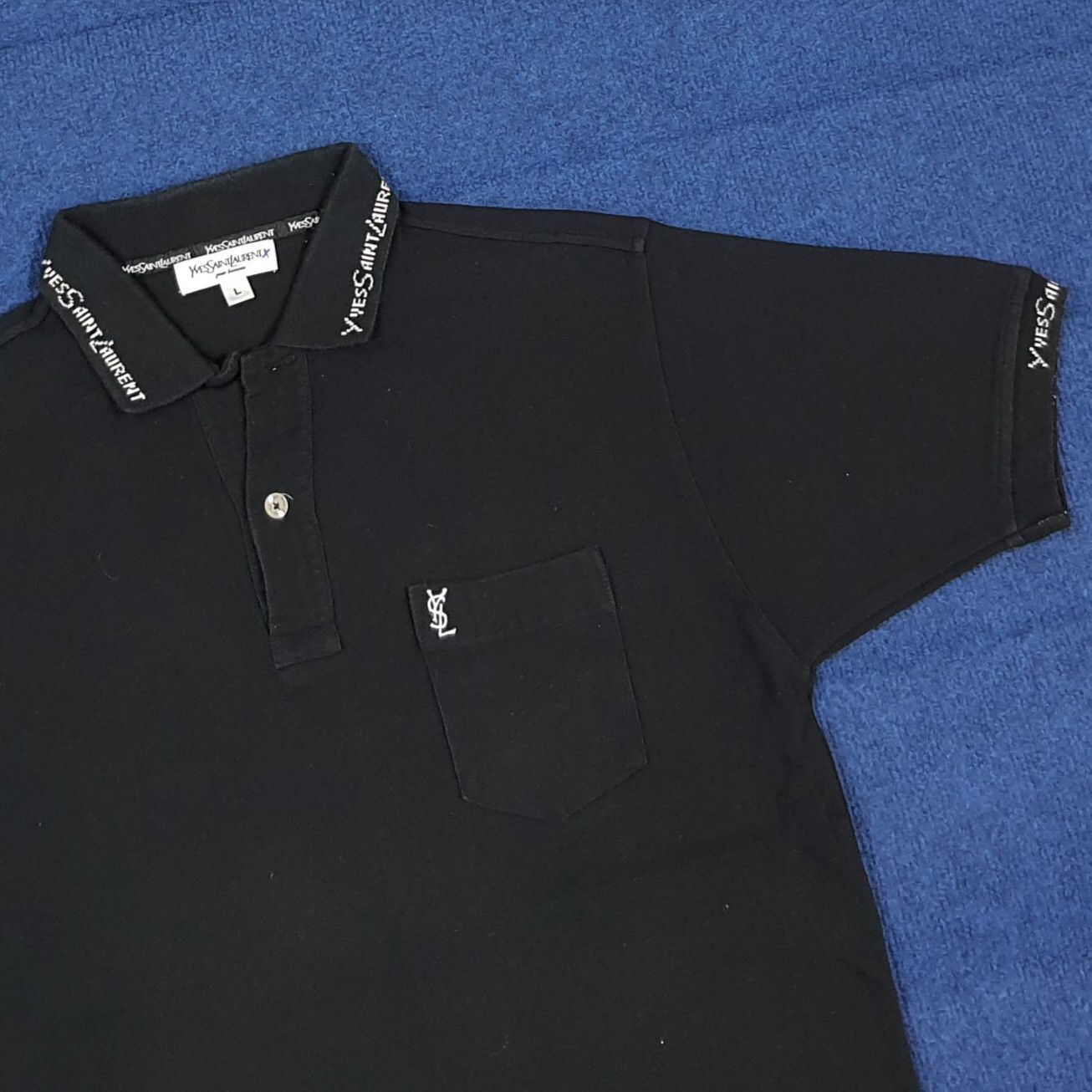 Yves Saint Laurent Vintage Yves Saint Laurent Polo Shirt YSL Pour Homme C301N42 Size US M / EU 48-50 / 2 - 2 Thumbnail