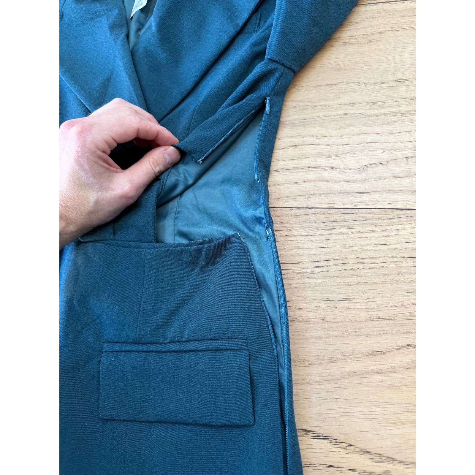 Bloomingdale's NWT FORE Blazer Long Sleeve Mini Cocktail Sheath Dress Size S / US 4 / IT 40 - 6 Thumbnail