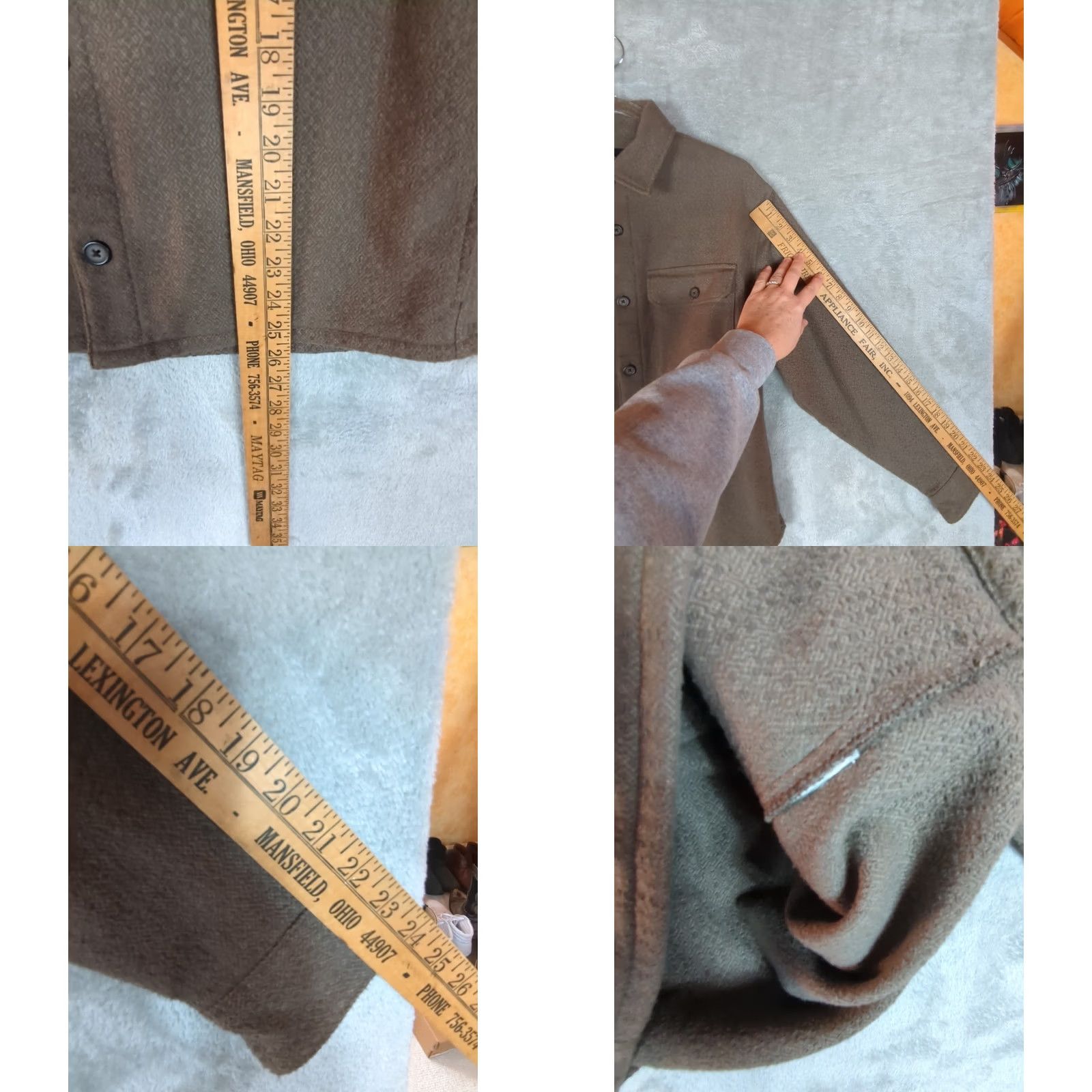 Abercrombie & Fitch Abercrombie & Fitch Shacket Mens Green Medium Weight Utility Style Button-Up Jacket Pocketed Size US M / EU 48-50 / 2 - 8 Thumbnail