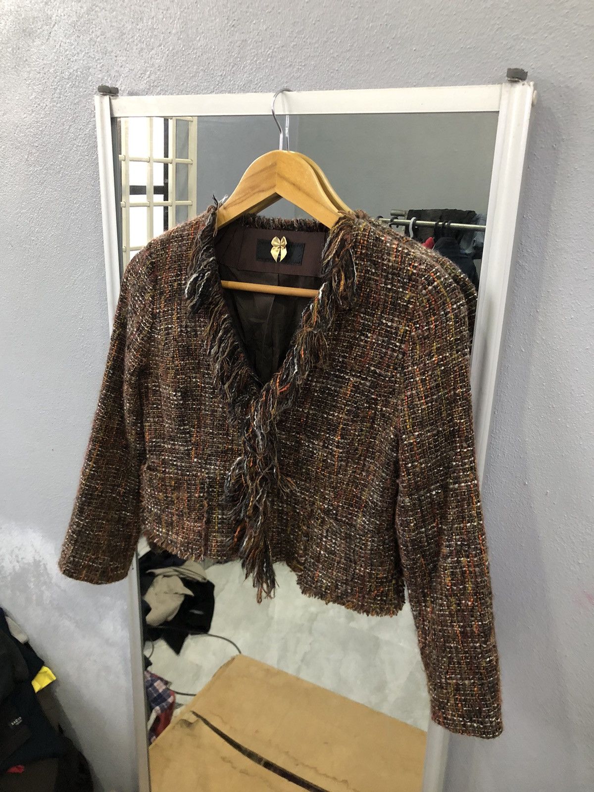 Ined Ponte Torto Tweed Cropped Jacket Japan