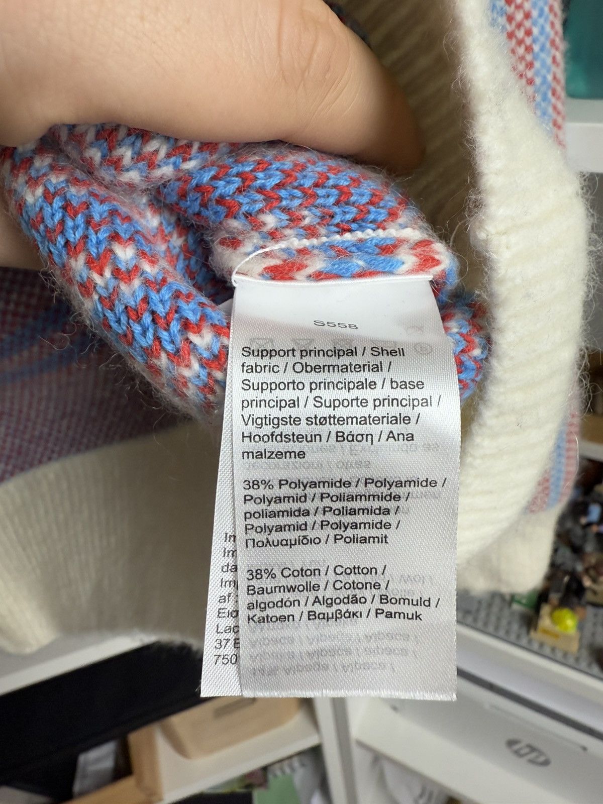 Designer × Lacoste Lacoste checked alpaca blend boxy baggy knitted sweater M y2k Size US M / EU 48-50 / 2 - 6 Thumbnail