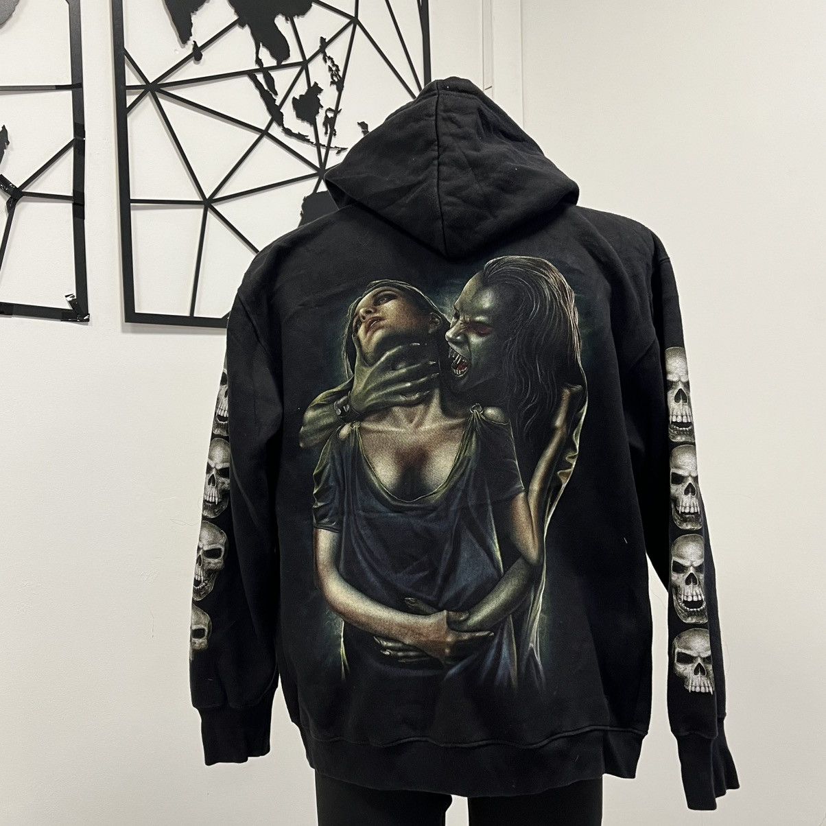 Vintage Rock Eagle black zip hoodie 90s Size US S / EU 44-46 / 1 - 7 Thumbnail