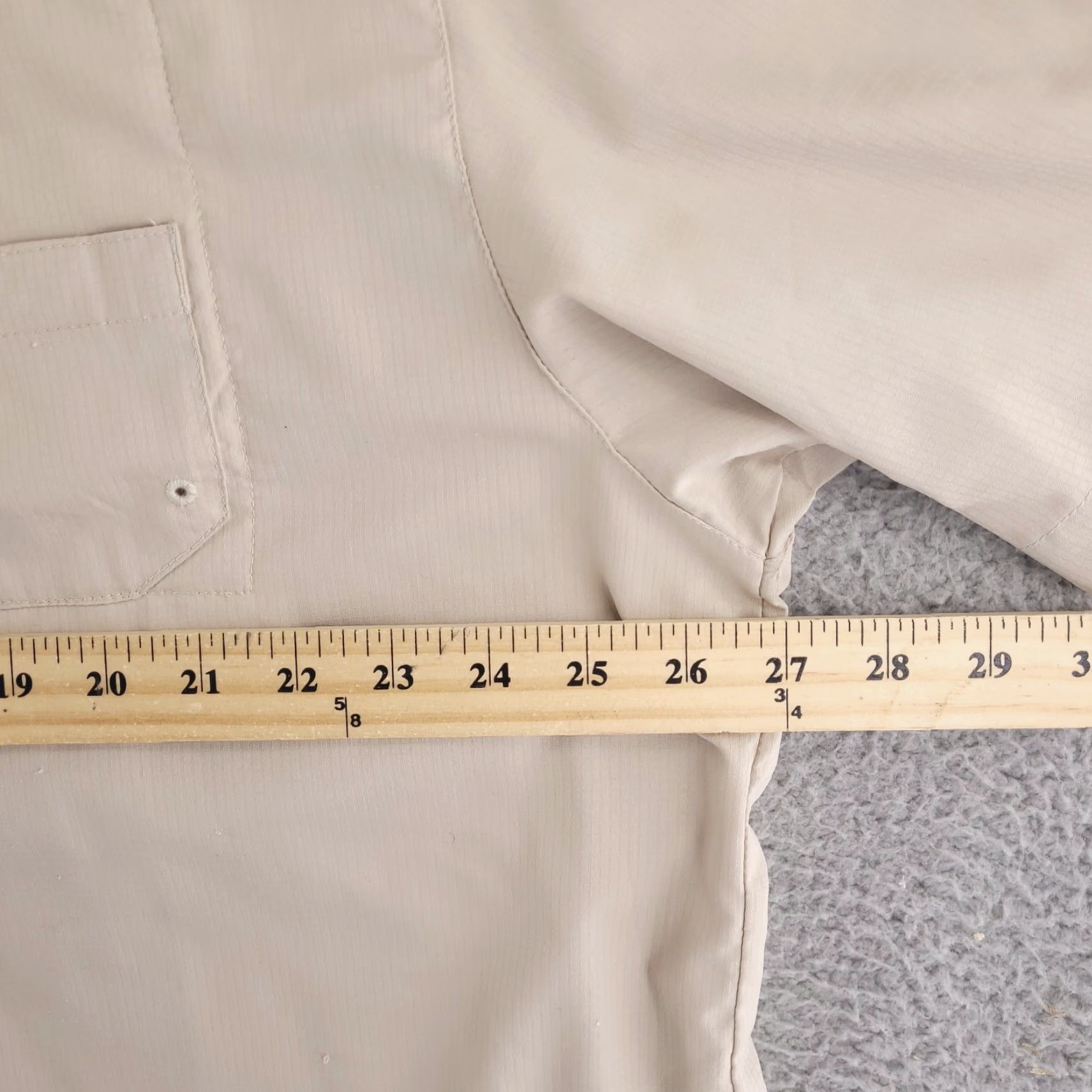 Vintage Columbia Shirt Mens 2XL PFG Tan Short Sleeve Button-Up Folded Collar Fishing Vented Caped Size US XXL / EU 58 / 5 - 7 Thumbnail