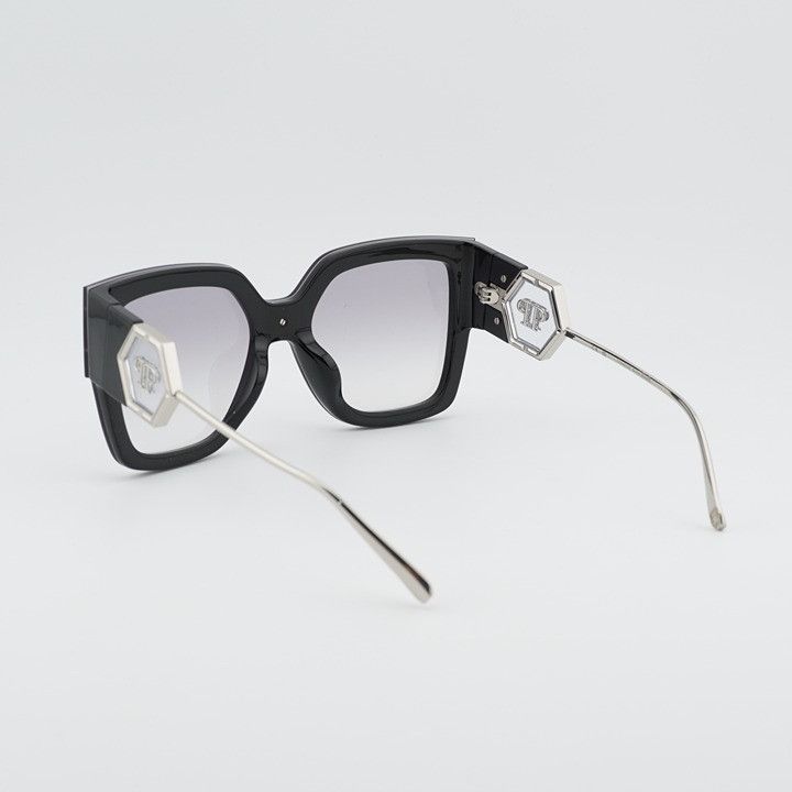 Philipp Plein Philipp Plein SPP041M Z42X Sunglasses Black Square Frame Size ONE SIZE - 3 Thumbnail