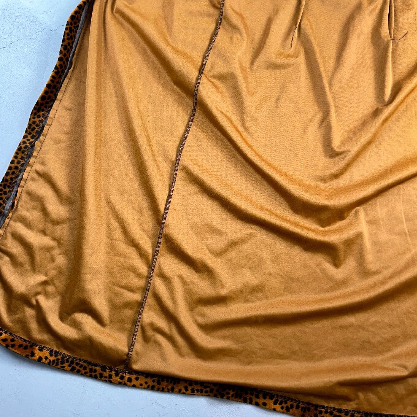 Vintage VTG ENT Jacket Womens Cheetah Outdoors 70s Rockabilly Long Coat Dressy M Orange Leopard Style Womens Size M / US 6-8 / IT 42-44 - 3 Thumbnail
