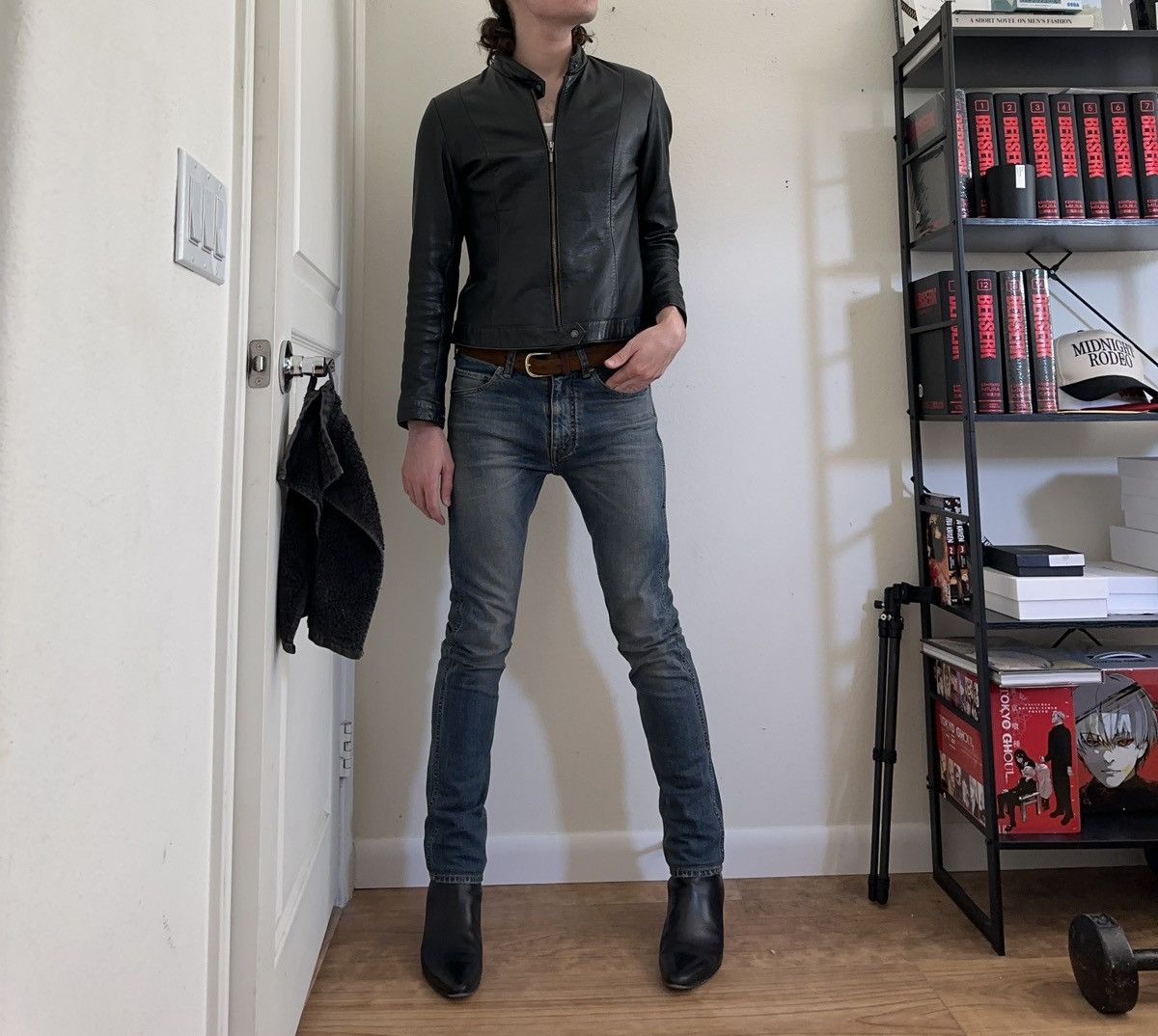 image of Celine Fw23 Skinny Jeans In Trail Wash Denim in Blue, Men's (Size 27)