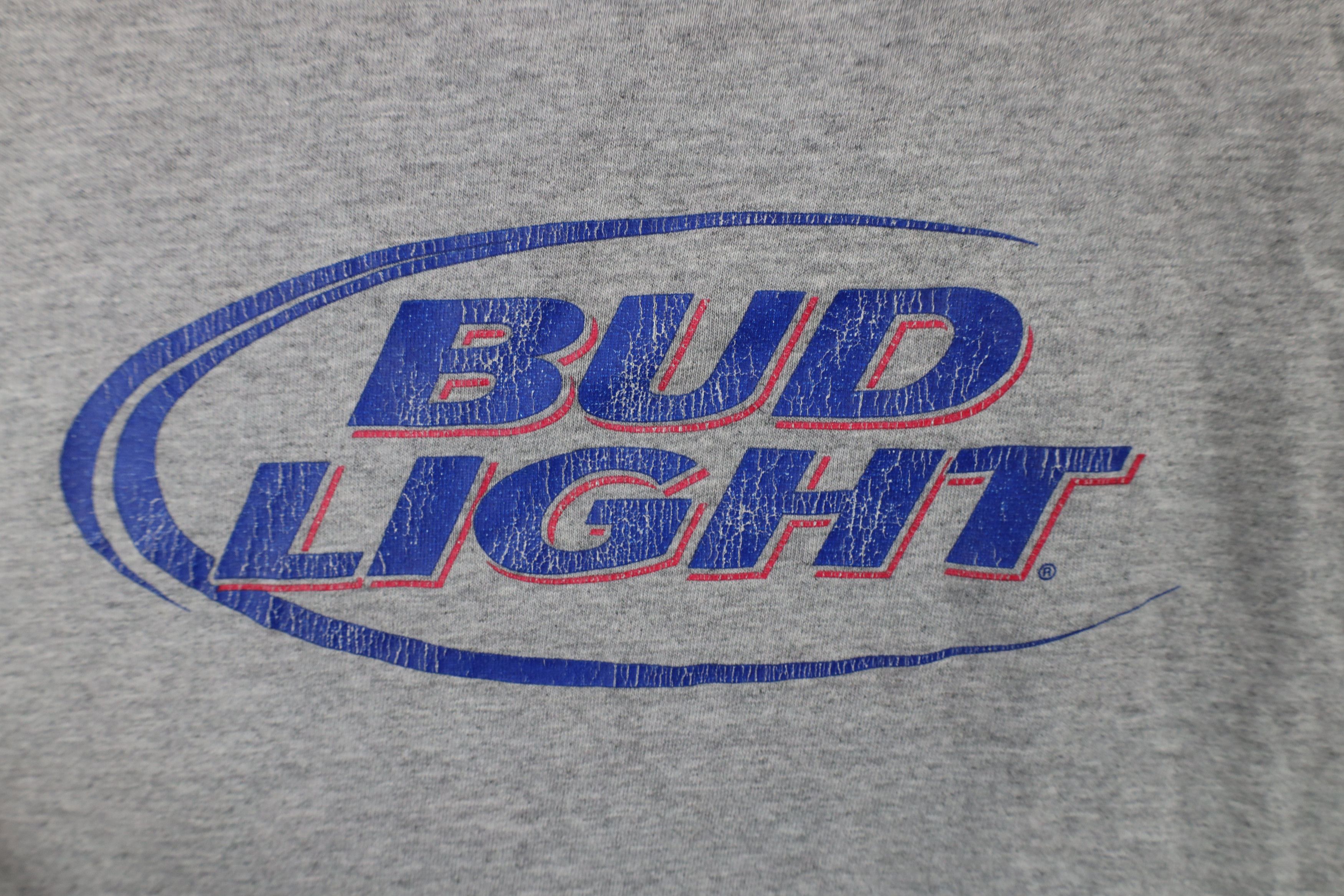Vintage Vintage Spell Out Bud Light Beer Short Sleeve T-Shirt Gray Size US XL / EU 56 / 4 - 4 Thumbnail