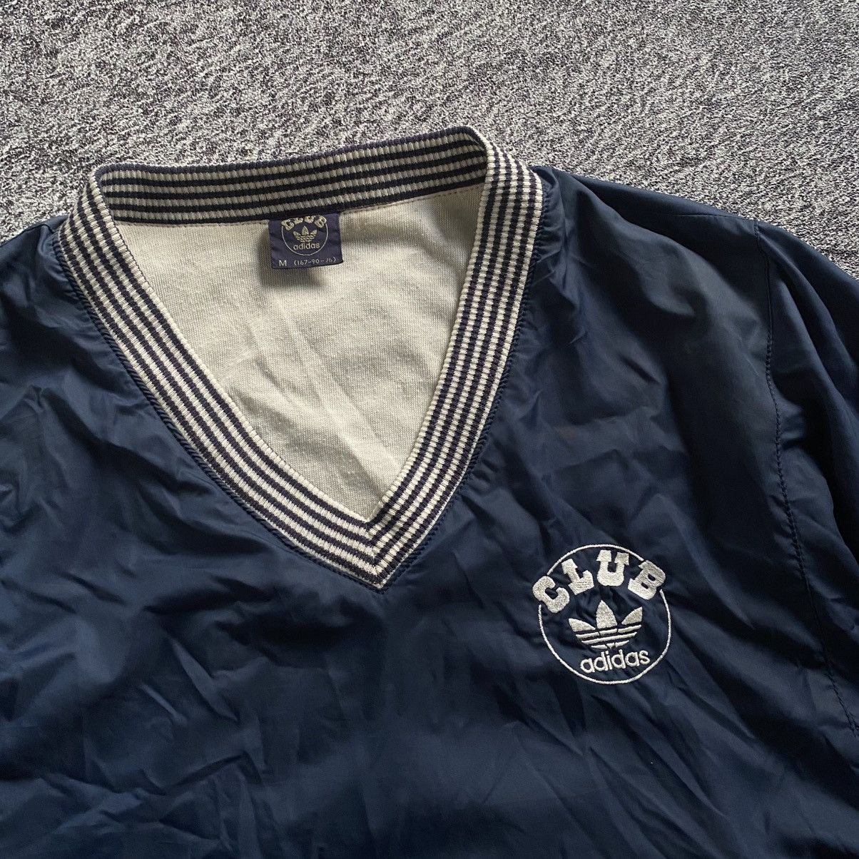 Adidas 1990s - Vintage Adidas Club Windbreaker Longsleeve Size US M / EU 48-50 / 2 - 2 Thumbnail