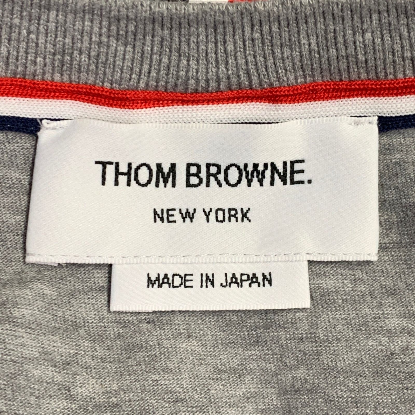 Thom Browne THOM BROWNE Size S Grey Cotton Crew Neck Long Sleeve T-shirt Size US S / EU 44-46 / 1 - 6 Thumbnail