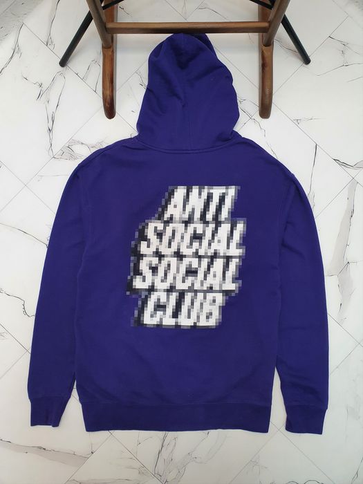 Anti social social outlet club purple hoodie