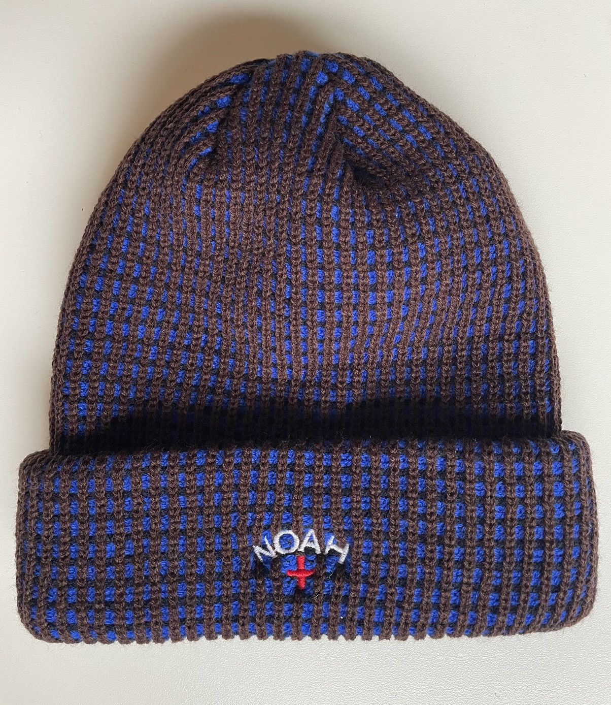 Noah NOAH Tri-Color Beanie BLUE/Brown/Black Size ONE SIZE - 1 Thumbnail