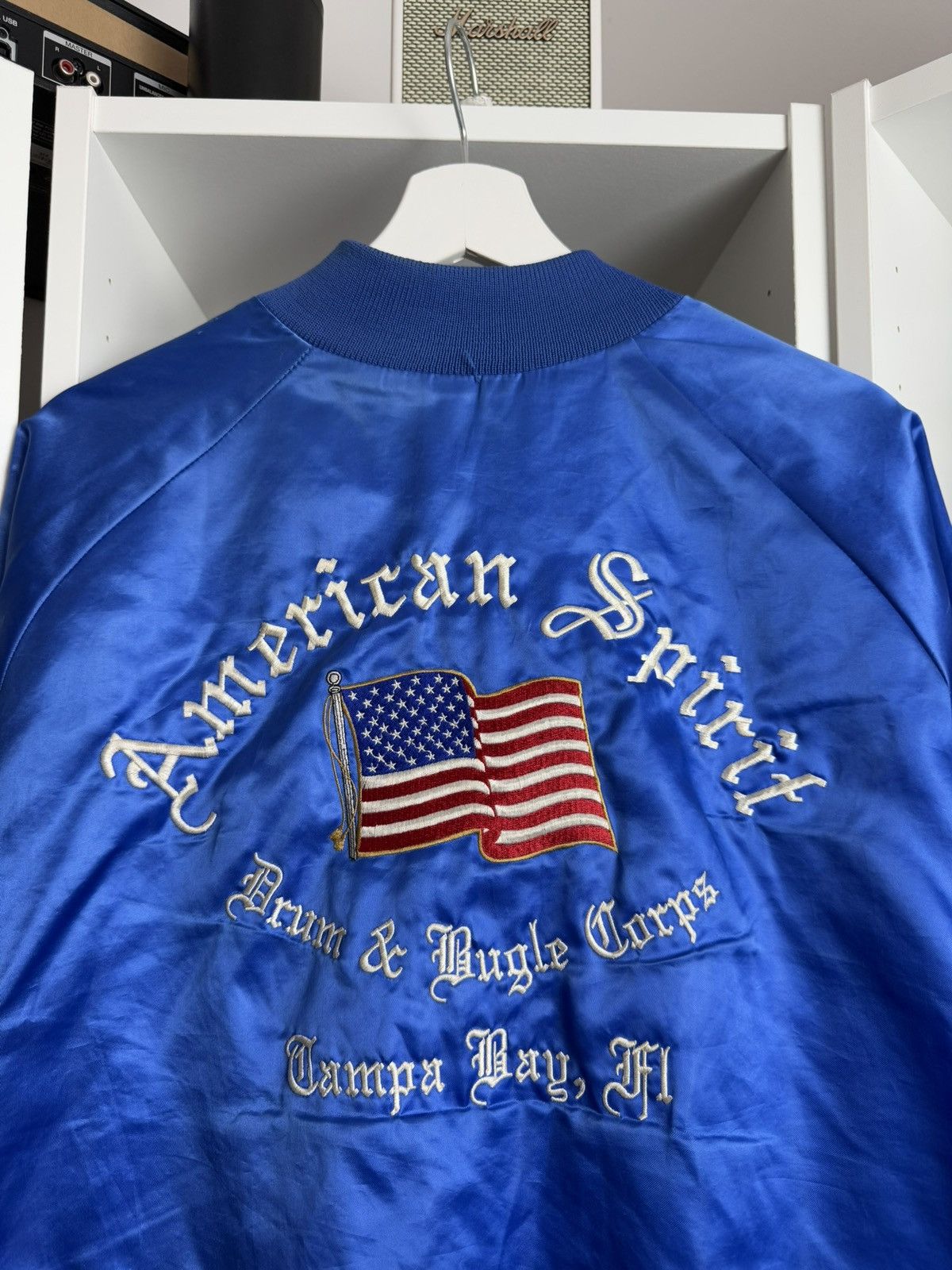 Auburn Sportswear × Vintage Vintage 90s Auburn sportswear satin american flag jacket XXL Size US XXL / EU 58 / 5 - 4 Thumbnail