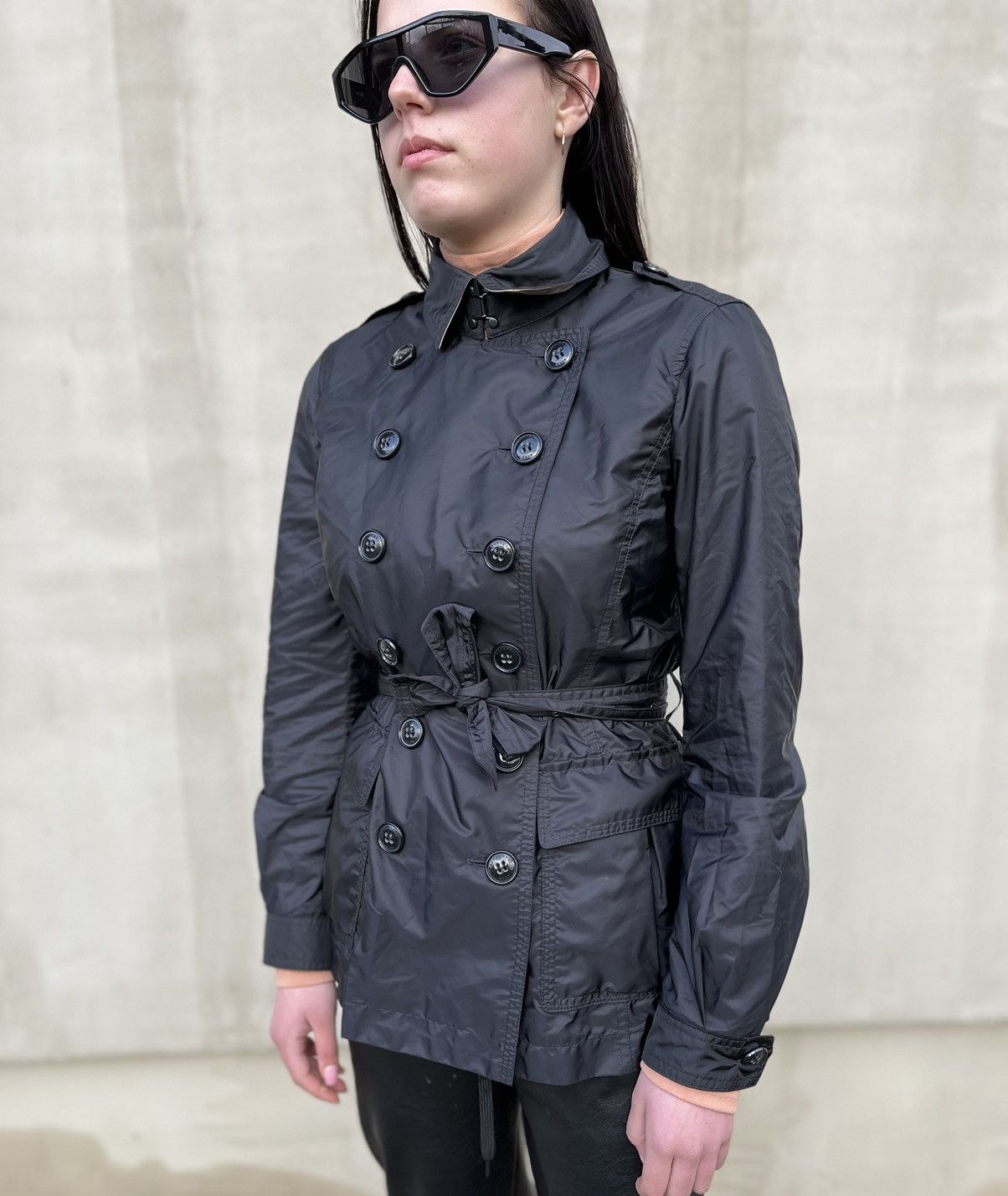 Burberry × Burberry Prorsum Burberry Brit Women Jacket Light Windbreaker Nylon Black Size S / US 4 / IT 40 - 3 Thumbnail